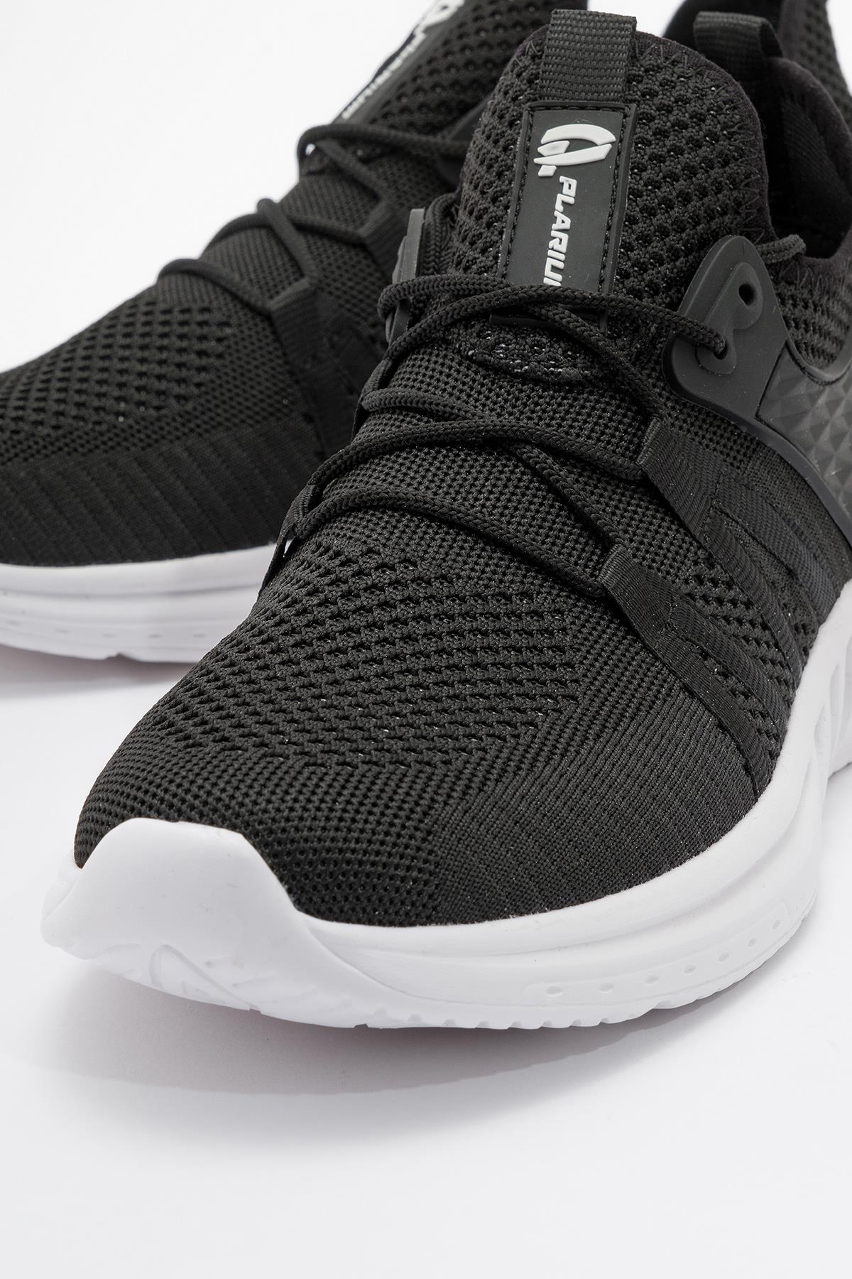 Erkek Triko Spor Ayakkabı SİYAH BEYAZ - Görsel 6