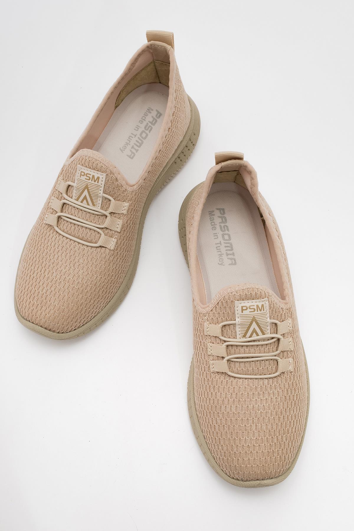 Bağcıklı Kadın Spor Babet BEJ - Görsel 6