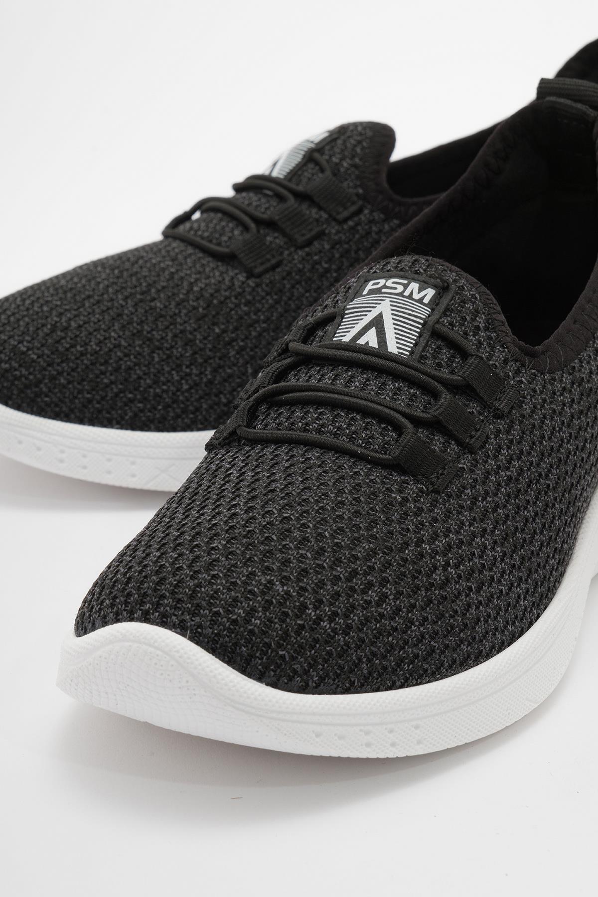 Bağcıklı Kadın Spor Babet SİYAH BEYAZ - Görsel 4