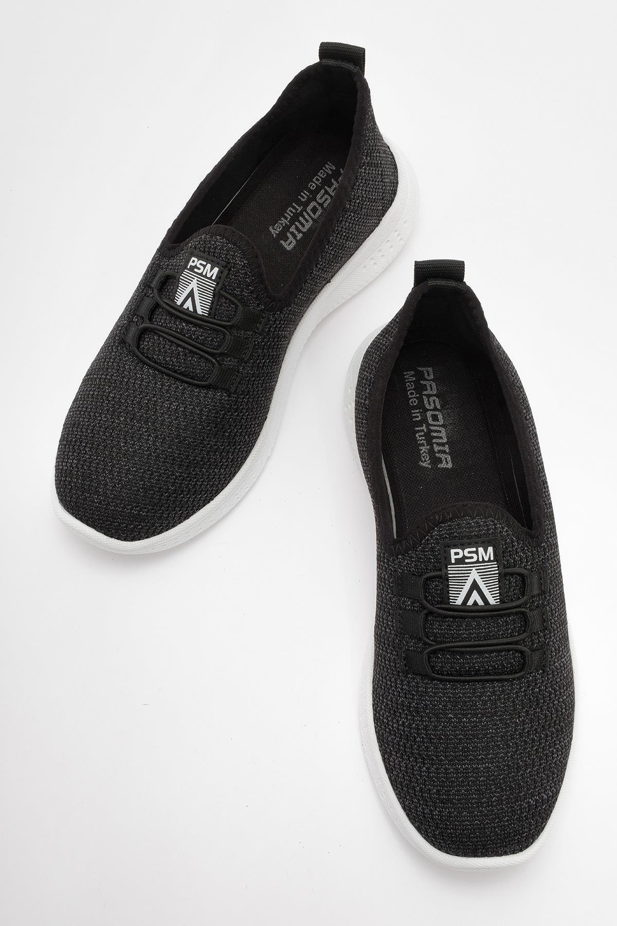 Bağcıklı Kadın Spor Babet SİYAH BEYAZ - Görsel 6