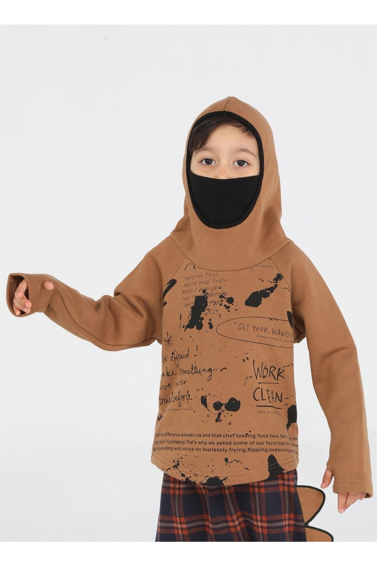 Ninja New Shape Kahve Unisex Sweatshirt