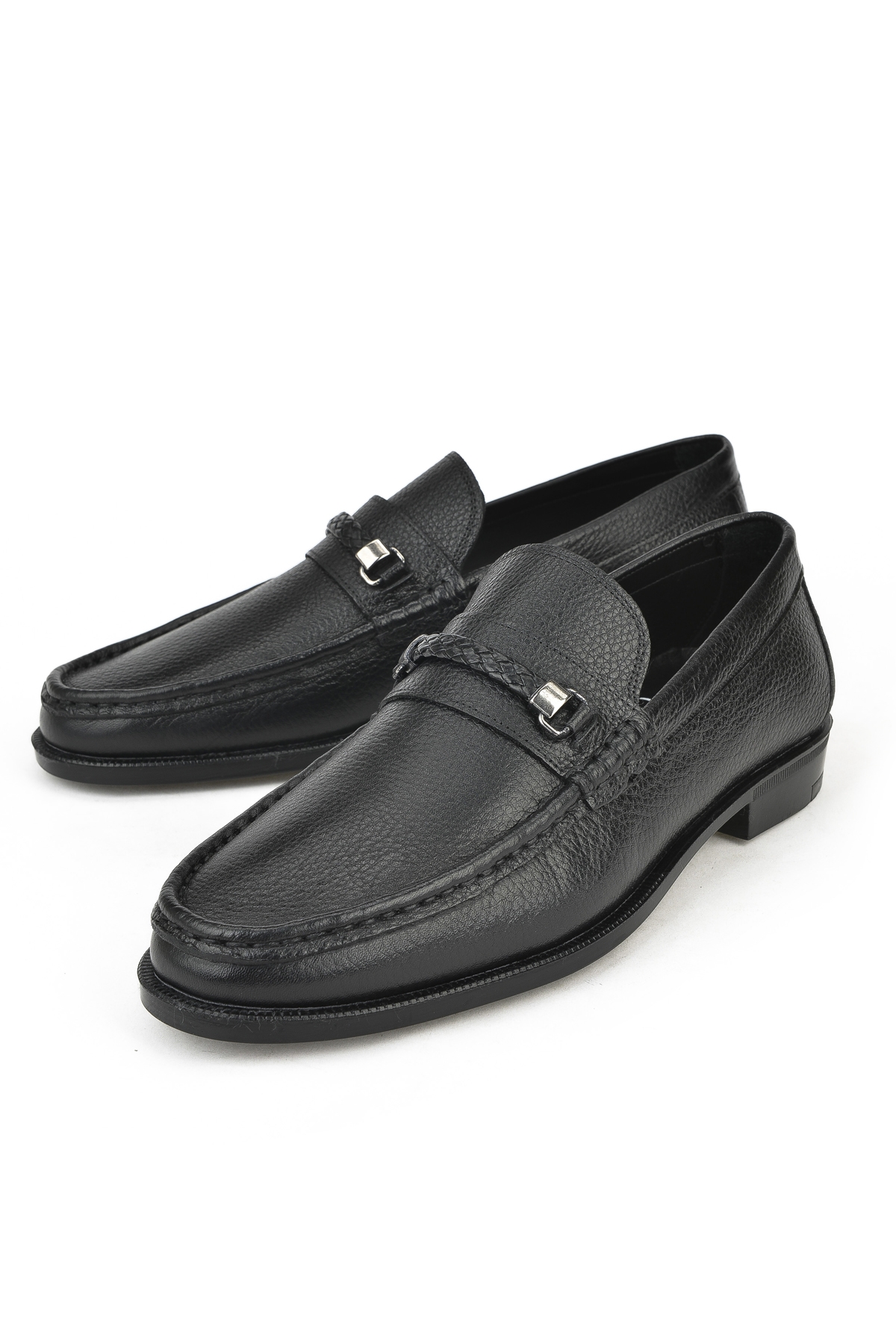 Erkek Hakiki Deri Ayakkabı 143745Z5418 Siyah - Görsel 6