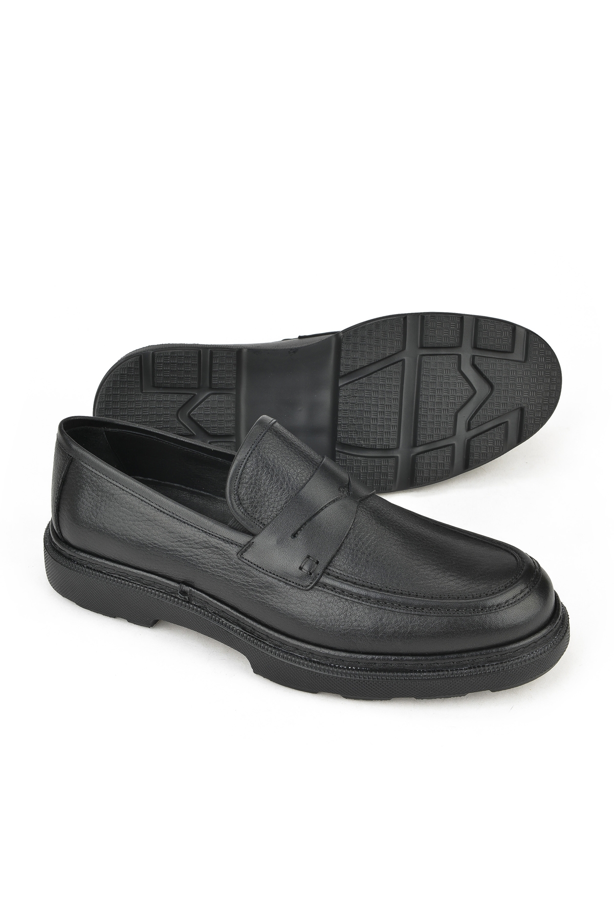 Erkek Hakiki Deri Ayakkabı 143745ZAB0706 Siyah - Görsel 5