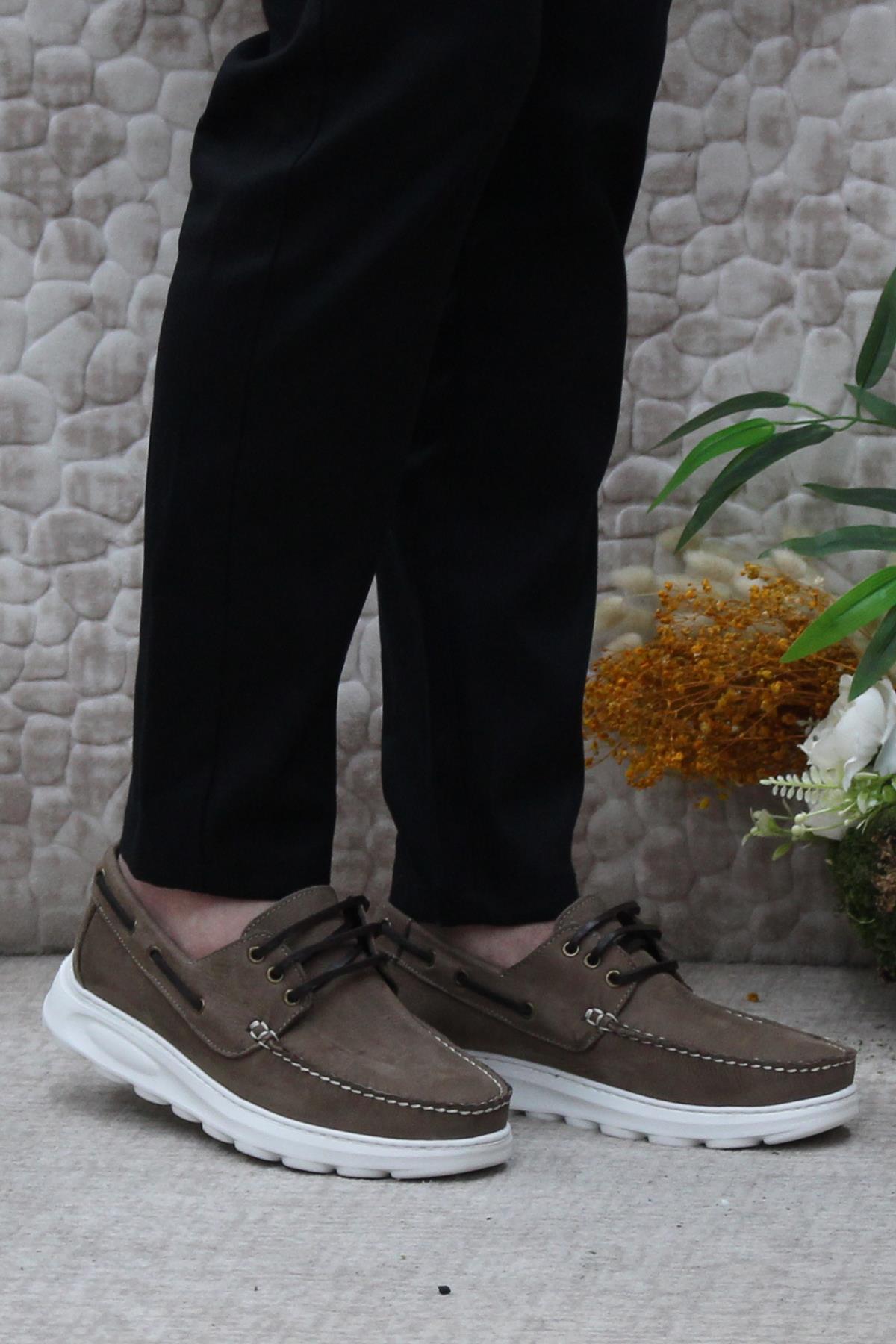 241112 Rahat Hafif Esnek Orijinal Ürün Nubuk Hakiki Deri Erkek Ayakkabı - Görsel 3