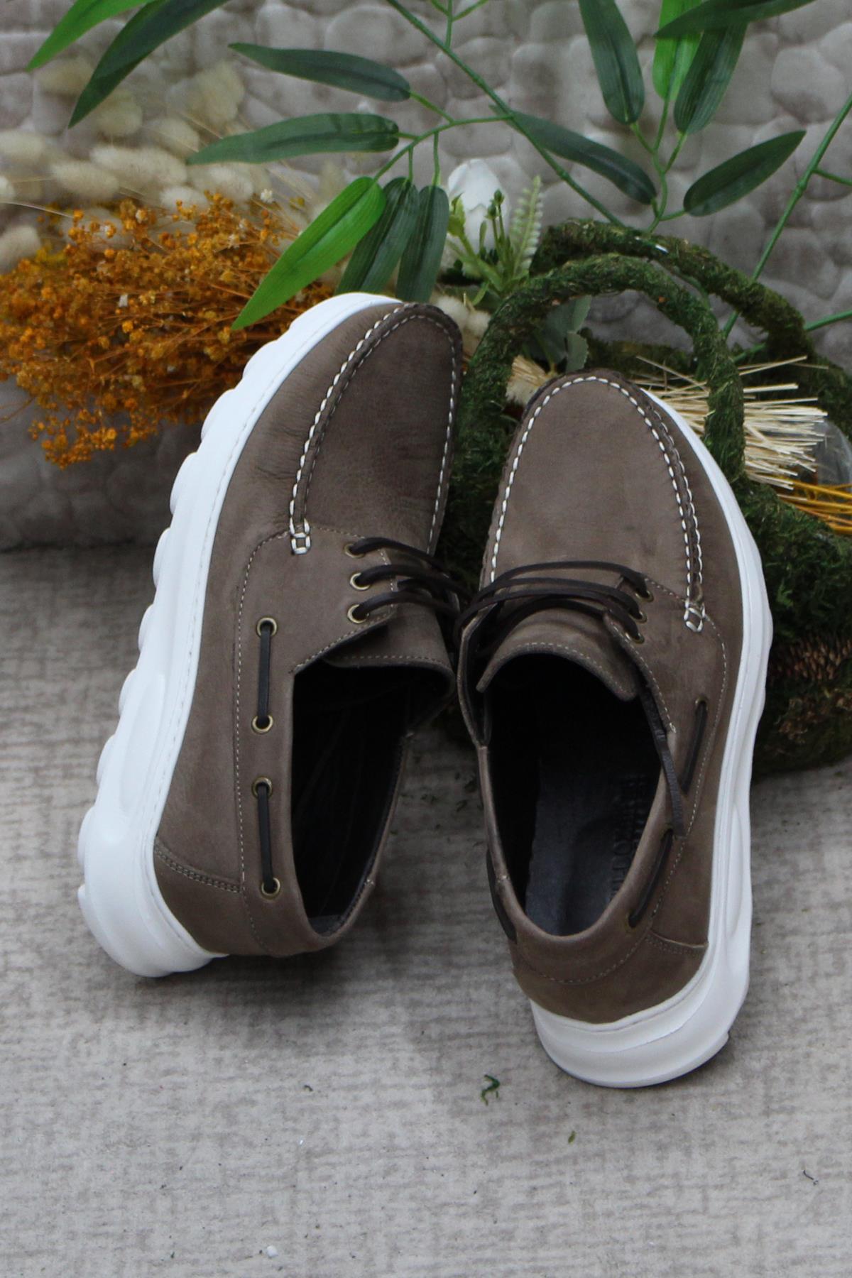 241112 Rahat Hafif Esnek Orijinal Ürün Nubuk Hakiki Deri Erkek Ayakkabı - Görsel 7