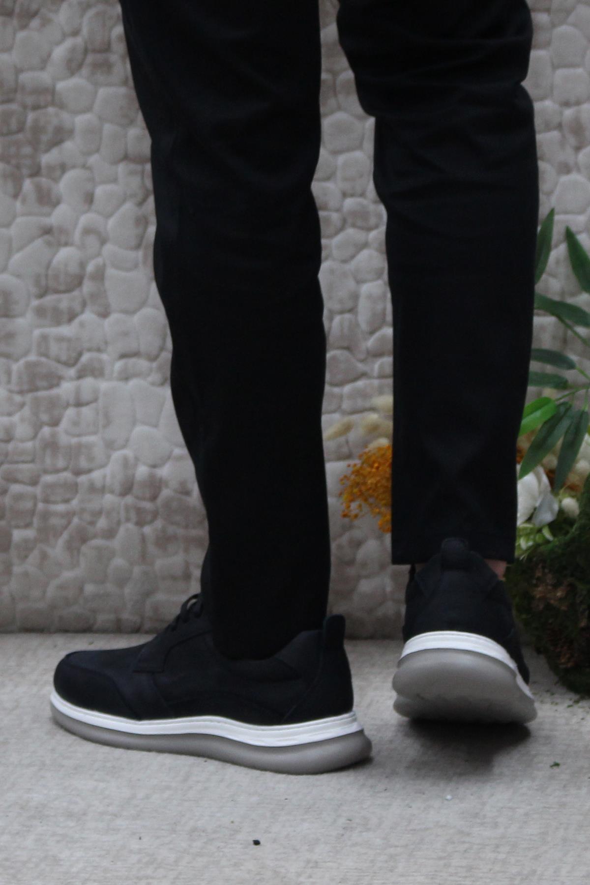 241104 Nubuk Hakiki Deri Rahat Taban Hafif Erkek Ayakkabı - Görsel 5