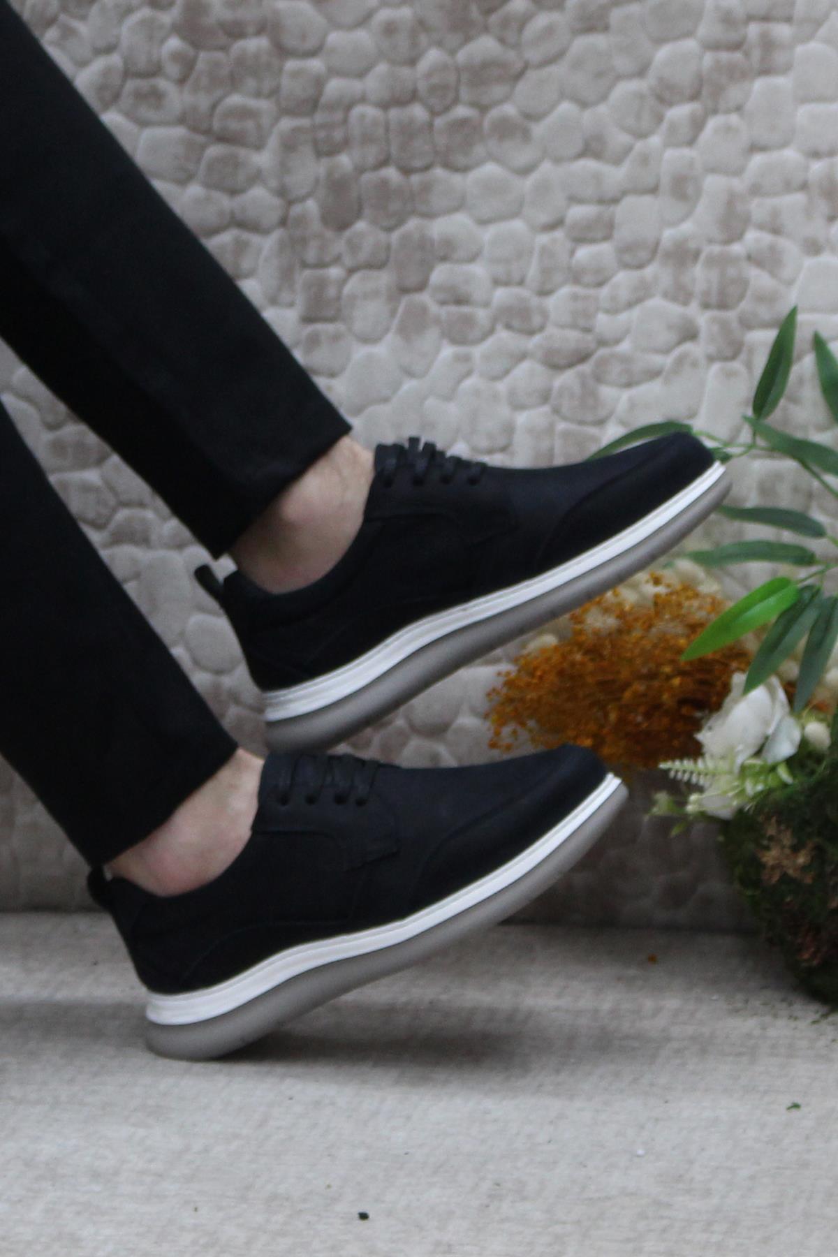 241104 Nubuk Hakiki Deri Rahat Taban Hafif Erkek Ayakkabı - Görsel 6