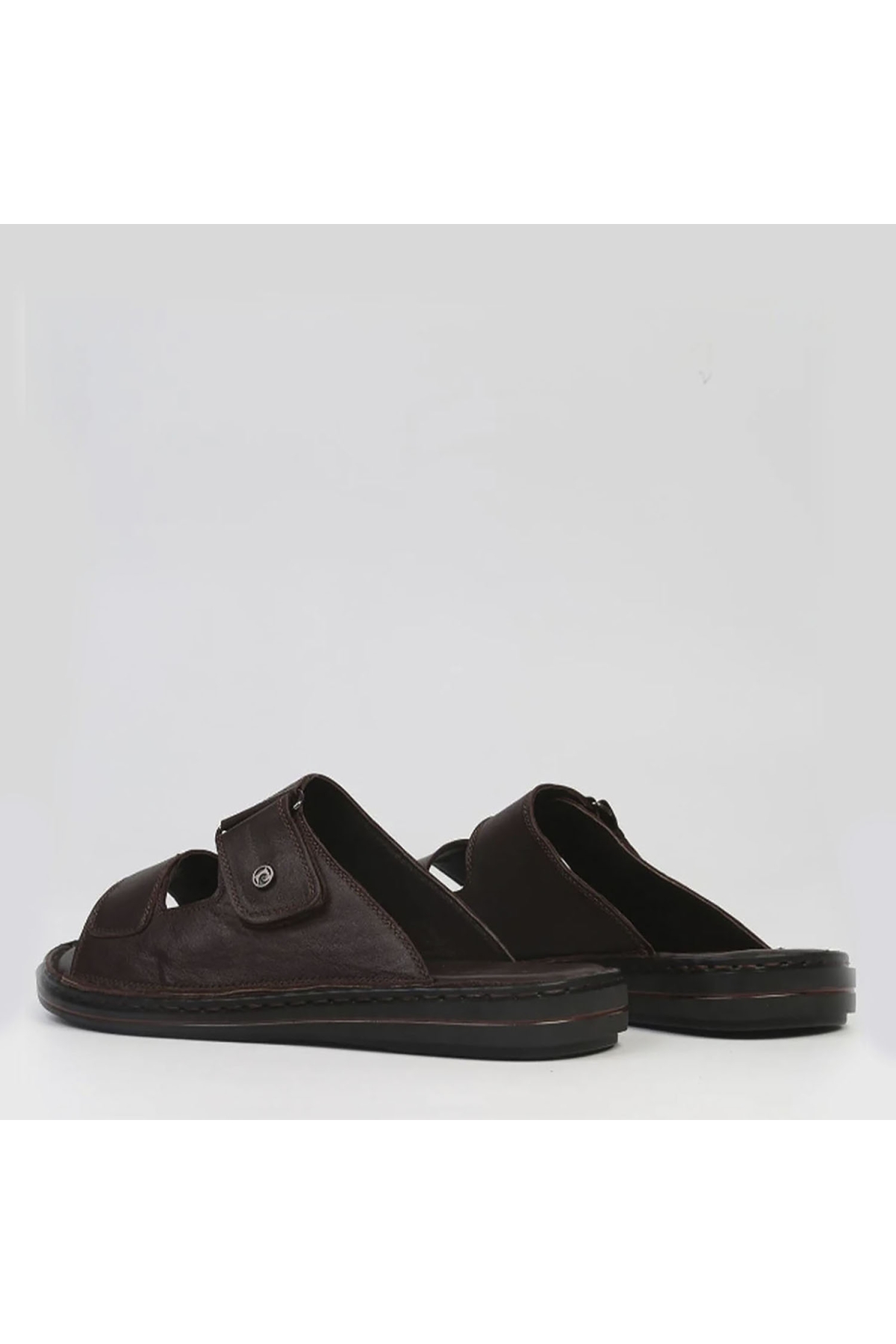 5111 Günlük Erkek Hakiki Deri Terlik Hac Umre Kahverengi - Görsel 4