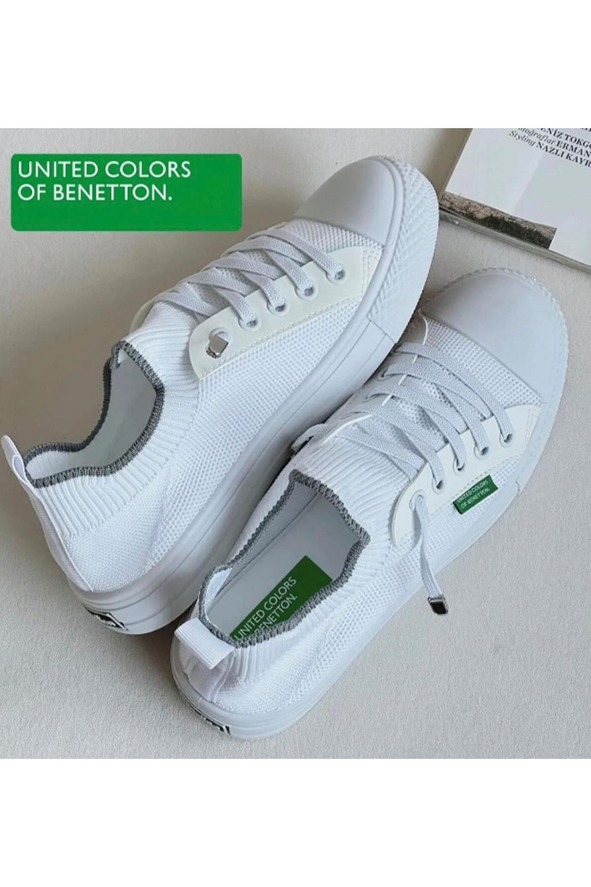 10233 Kadın Günlük Sneaker Ayakkabı Beyaz - Görsel 3