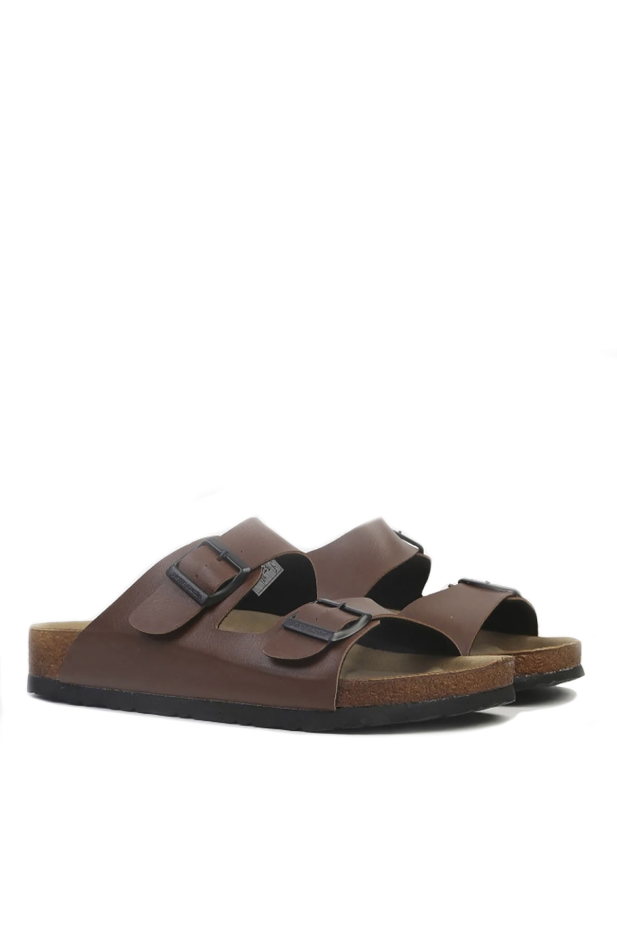 Erkek Terlik Günlük Yazlık İki Tokalı 6992 Kahverengi - Görsel 3