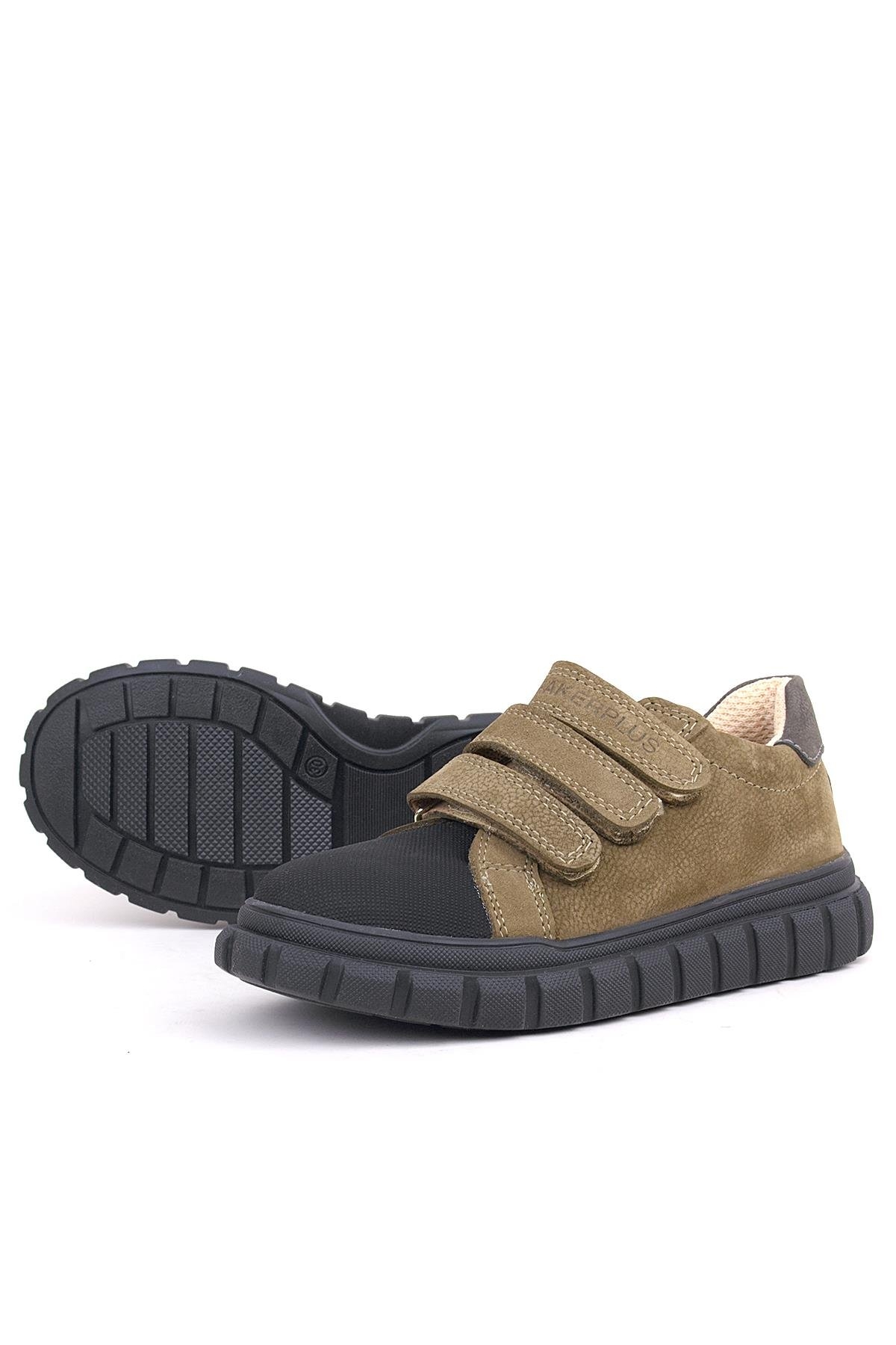 Hakiki Deri Kum Rengi Cırtlı Çocuk Günlük Spor Okul Ayakkabı - Görsel 7