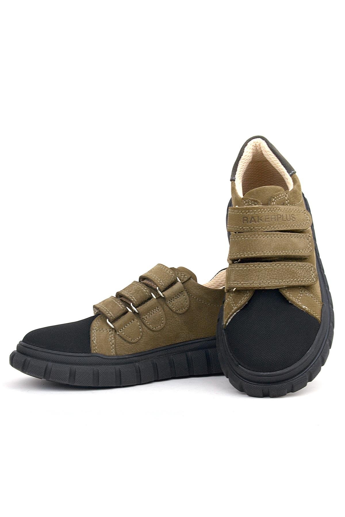 Hakiki Deri Kum Rengi Cırtlı Çocuk Günlük Spor Okul Ayakkabı - Görsel 8