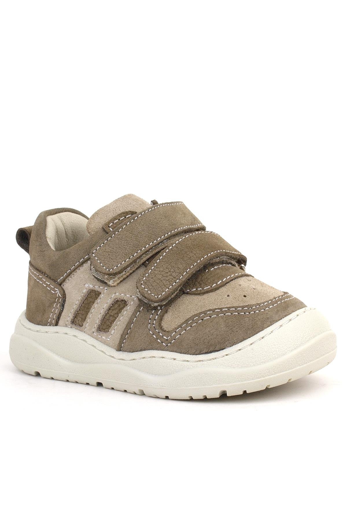 Schaggy Hakiki Deri Kum Krem Bebek Spor Ayakkabı - Görsel 2