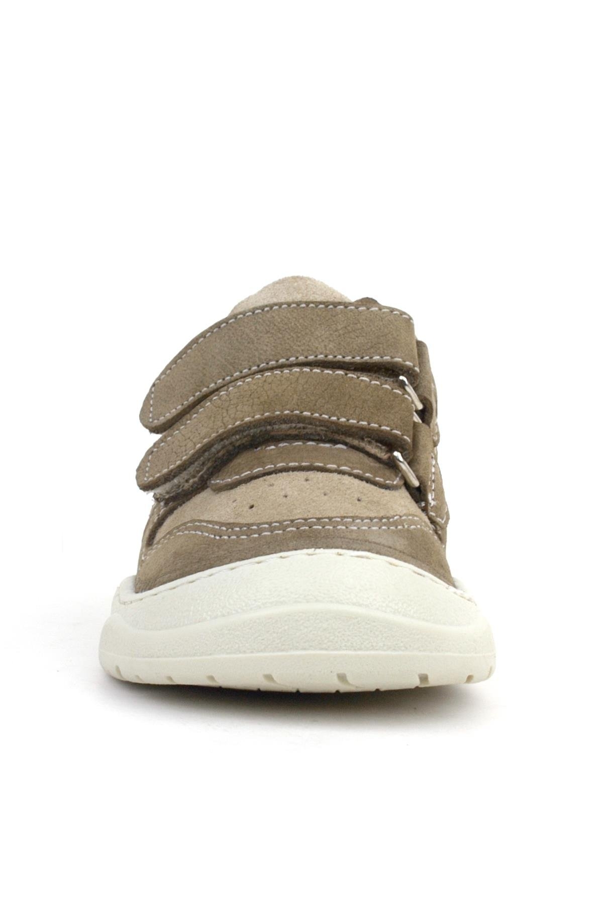 Schaggy Hakiki Deri Kum Krem Bebek Spor Ayakkabı - Görsel 3