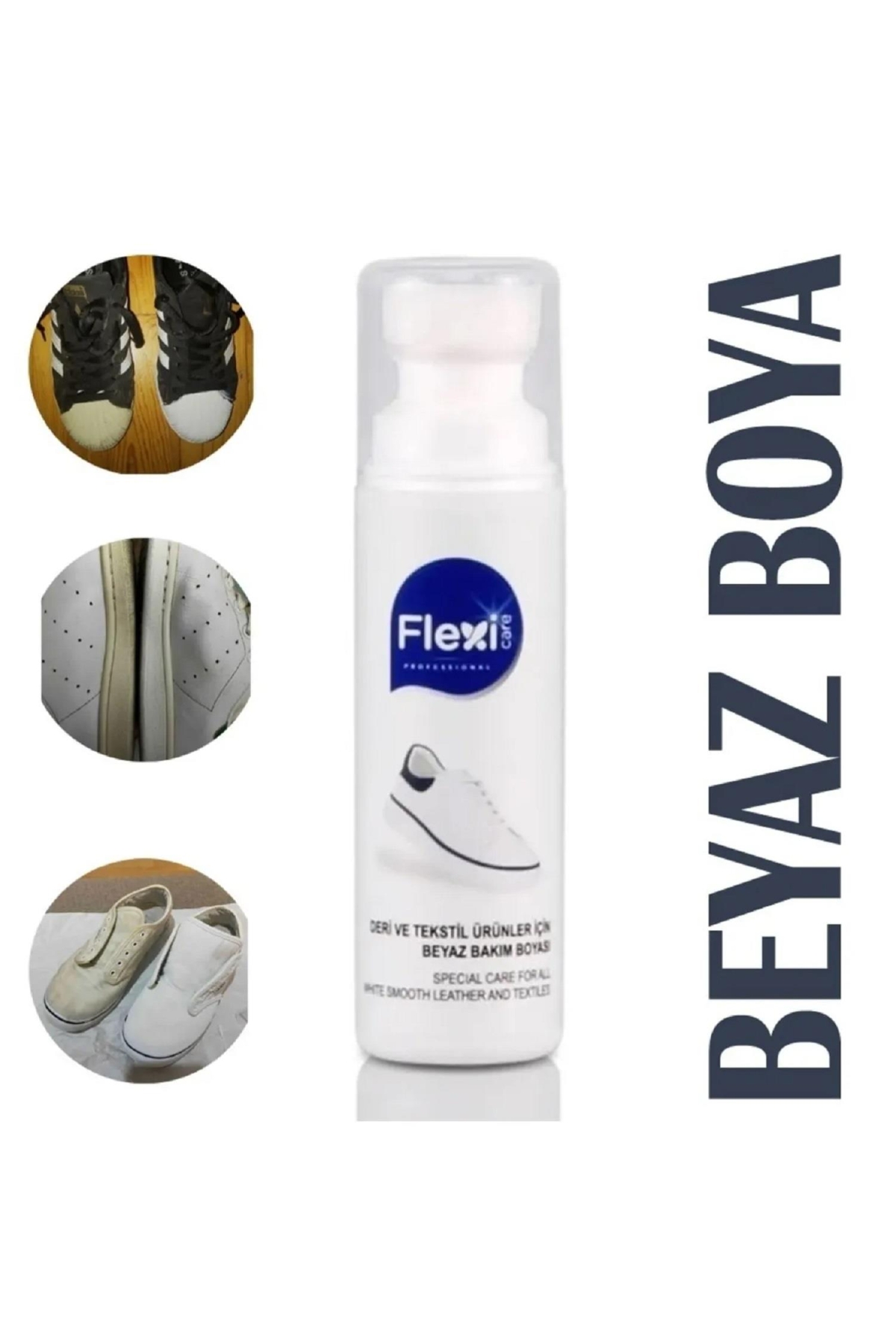 Flexi Spor Beyaz Deri Ve Kumaş Ayakkabı Boyası 75 ml 1 Adet