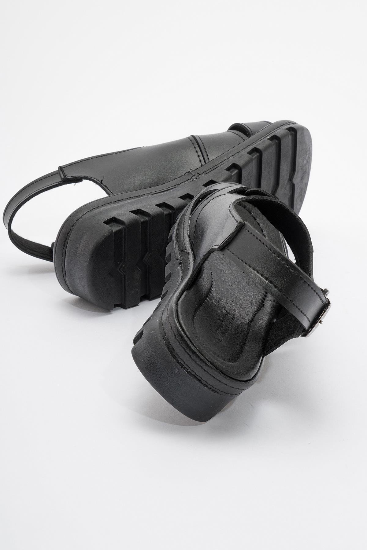 Kadın Dolgulu Sandalet SİYAH CİLT - Görsel 5