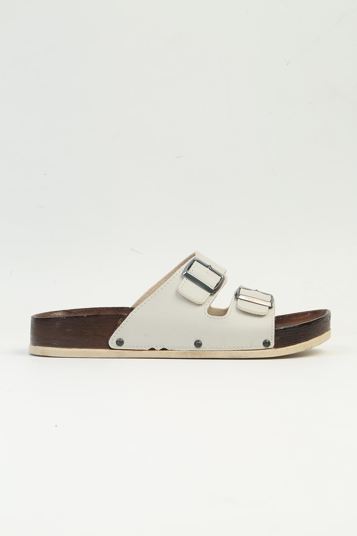 ®| PC-7264-3485 Krem - Kadın Terlik - Görsel 2