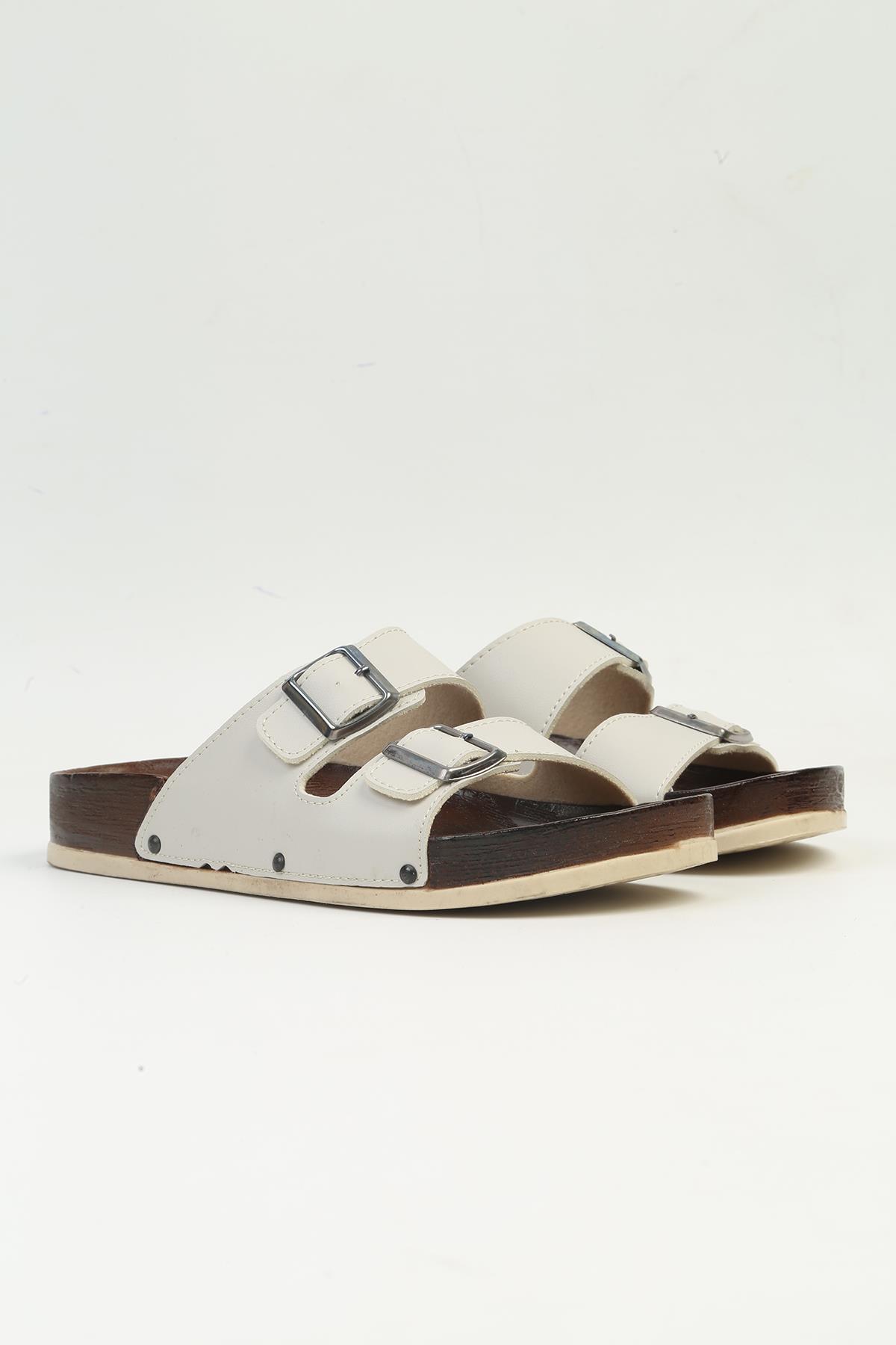 ®| PC-7264-3485 Krem - Kadın Terlik - Görsel 3