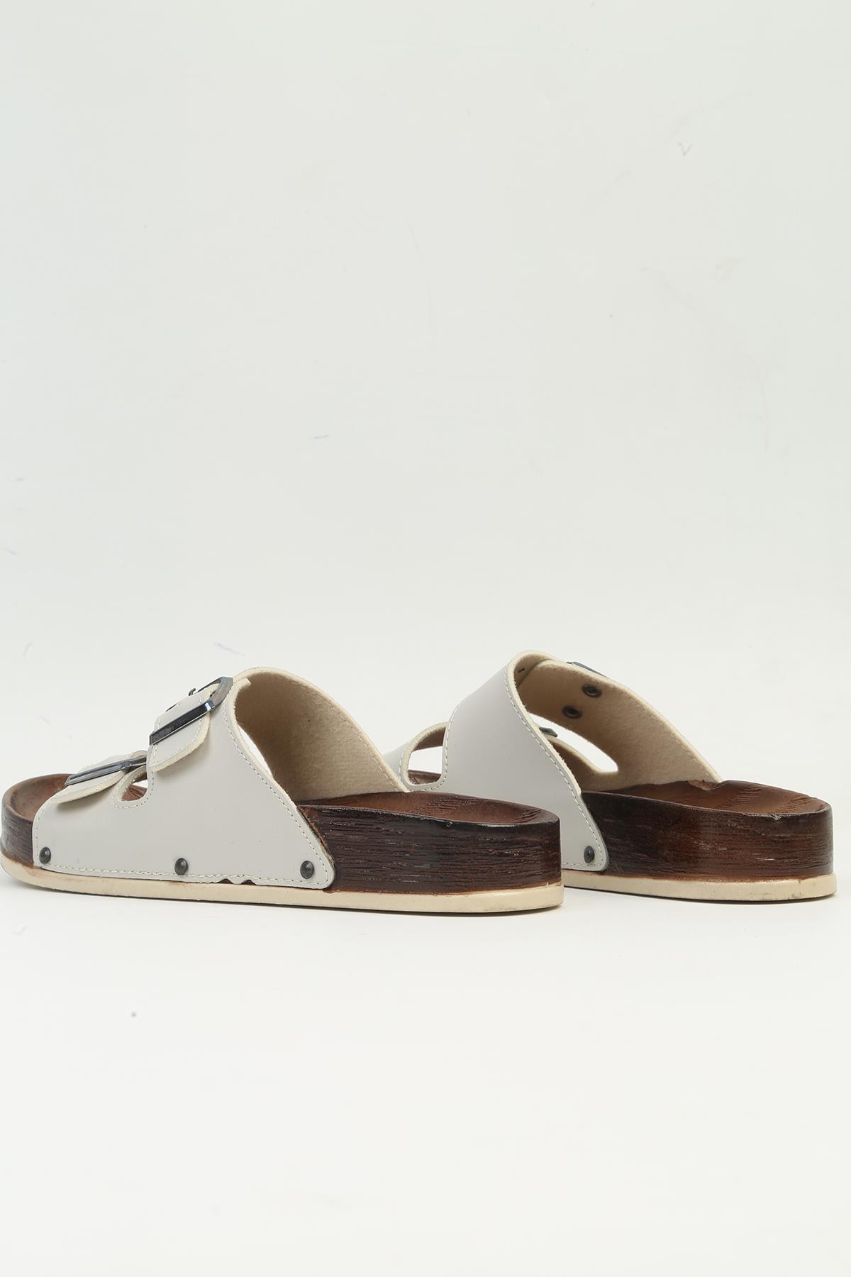 ®| PC-7264-3485 Krem - Kadın Terlik - Görsel 4