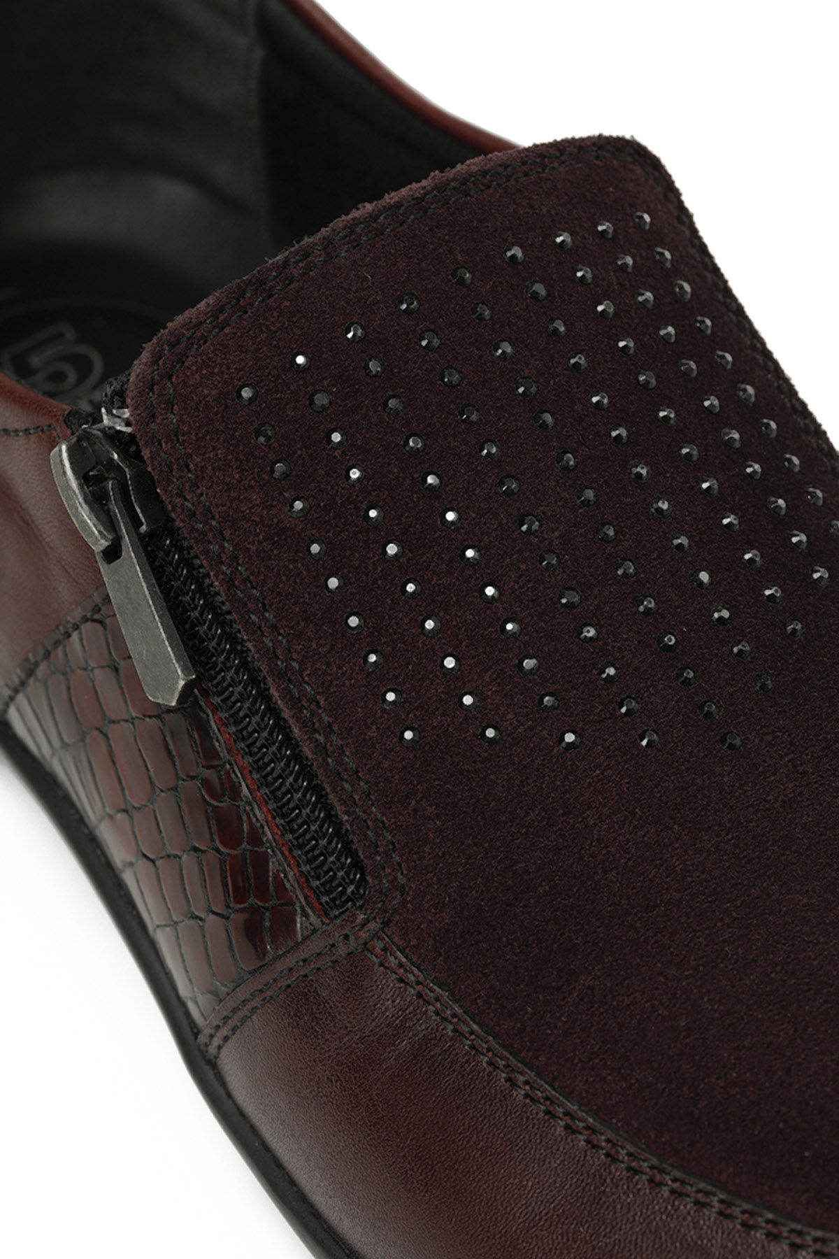 105292.Z4PR Bordo Kadın Düz Ayakkabı - Görsel 8