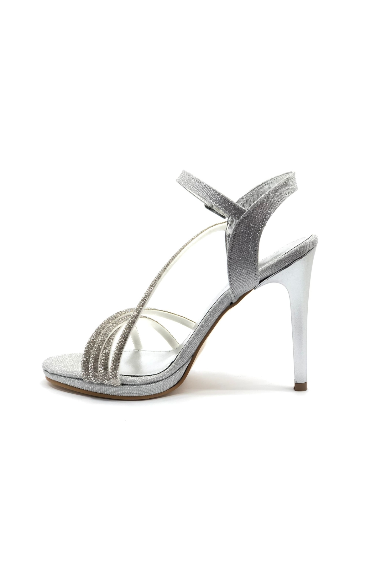 Şerit Taş Detaylı 11 cm Topuklu Kadın Abiye Ayakkabı - Görsel 5