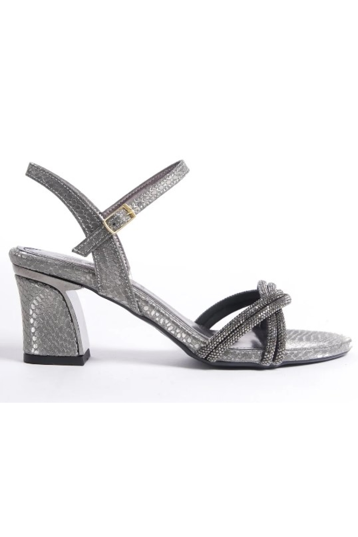 Burgu Taş Detaylı Topuklu Kadın Abiye Ayakkabı - Görsel 5