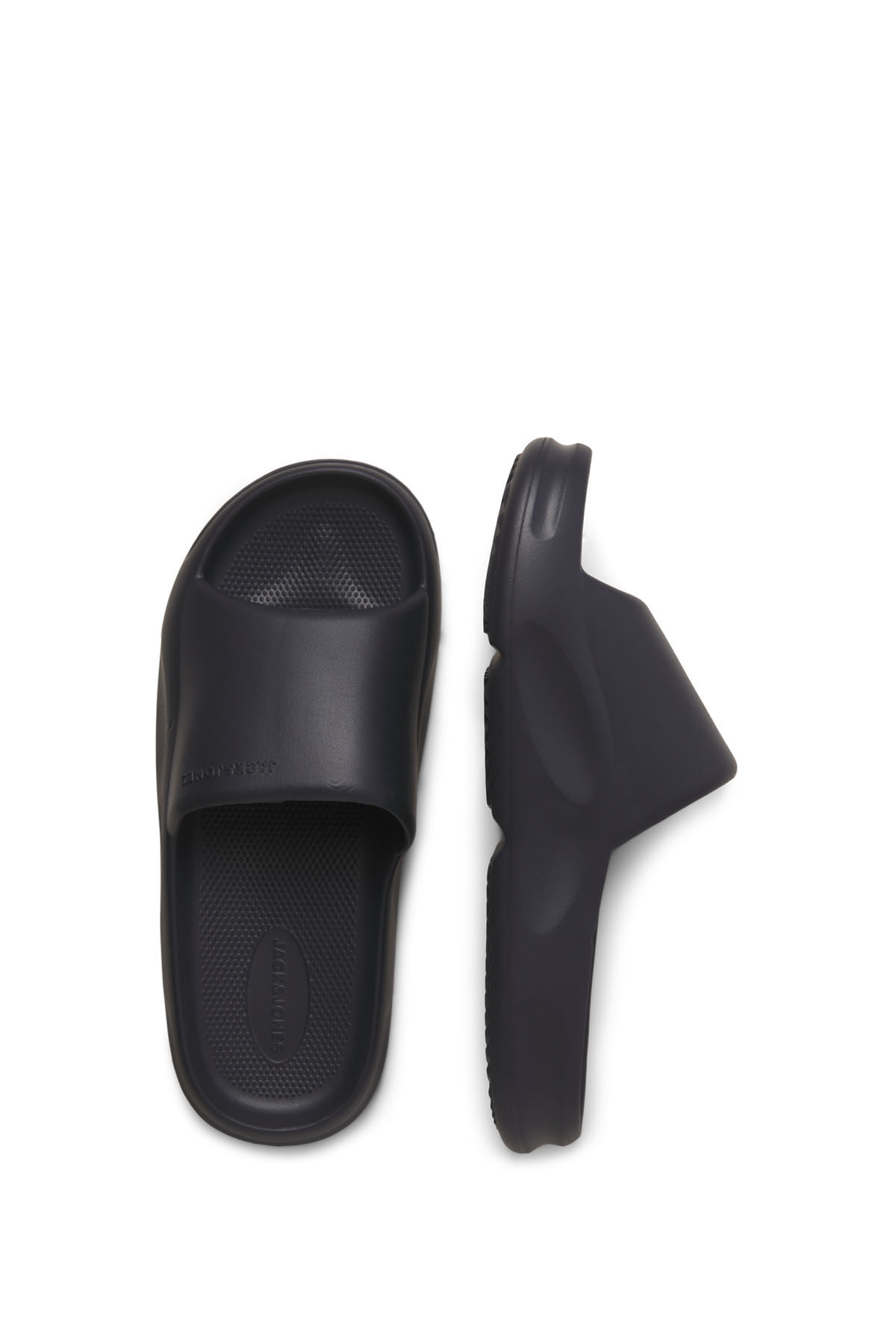 Jack &amp Jones Jack &amp Jones Gri Erkek Jfwstatus Marka Logolu Terlik 12251282 Antrasit Sandalet & Terlik | Flo Gri - 3. görsel