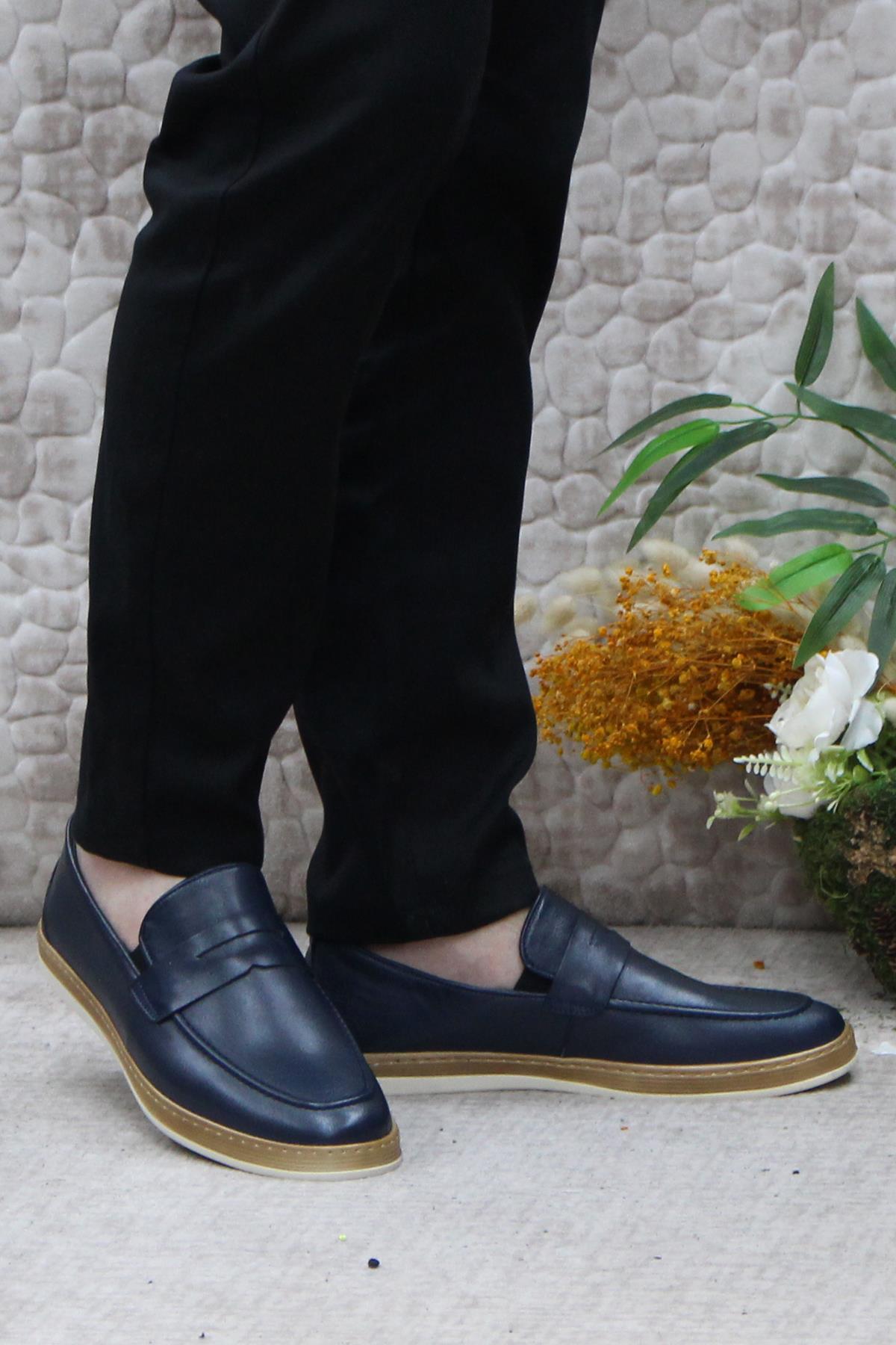 34242 Bordolli Yumuşak Hafif İç Ve Dış Hakiki Deri Erkek Ayakkabı - Görsel 2