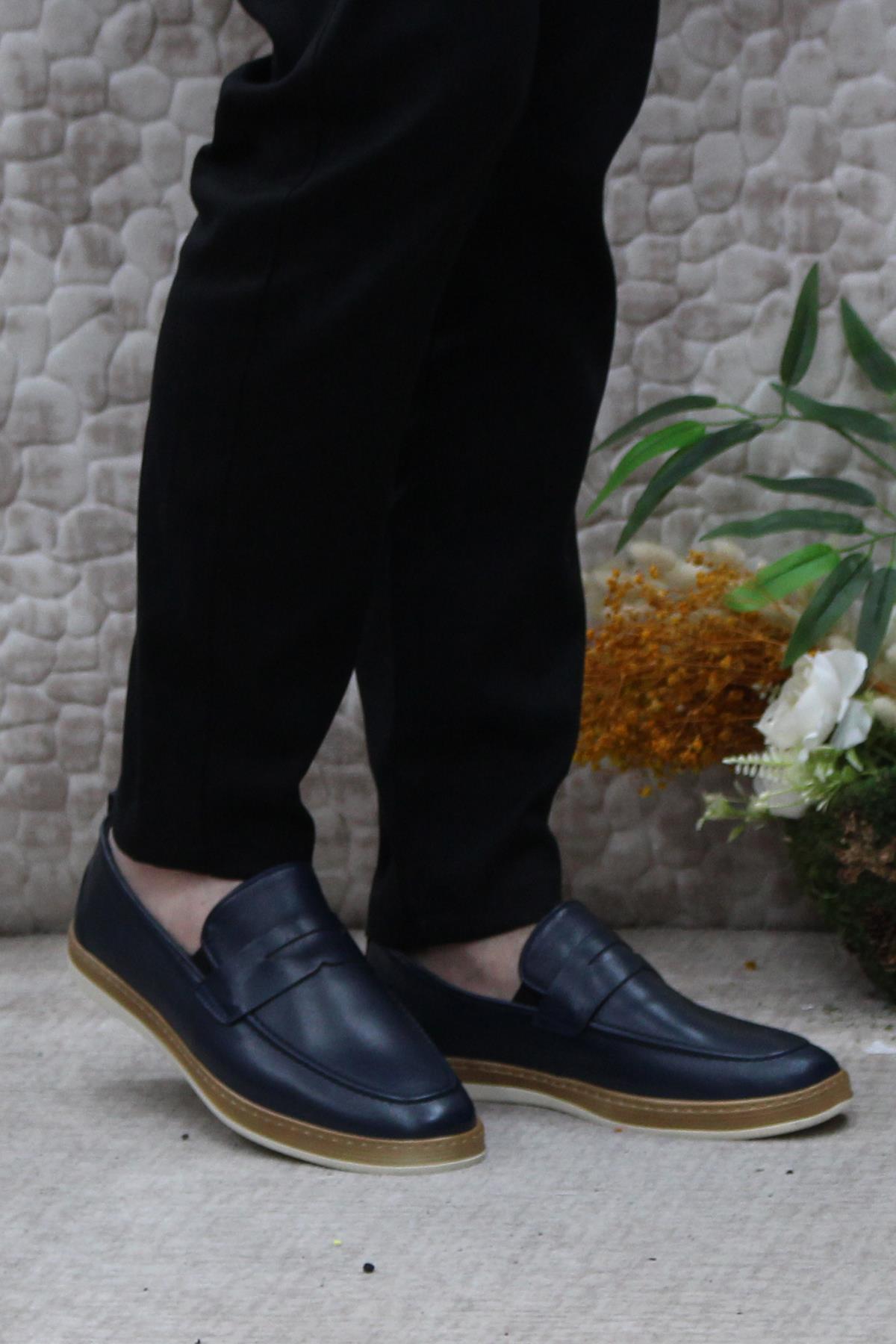 34242 Bordolli Yumuşak Hafif İç Ve Dış Hakiki Deri Erkek Ayakkabı - Görsel 3