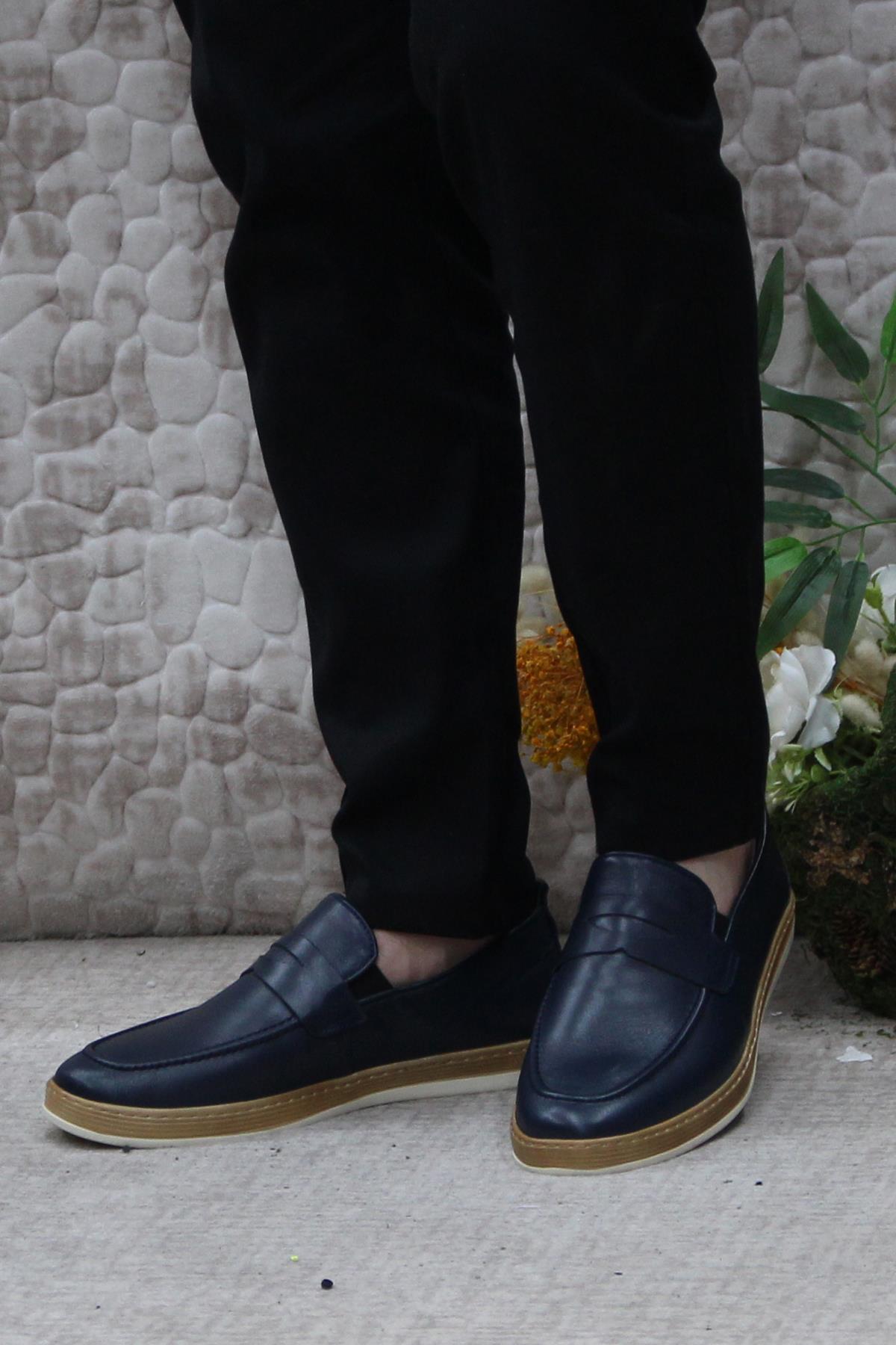 34242 Bordolli Yumuşak Hafif İç Ve Dış Hakiki Deri Erkek Ayakkabı - Görsel 4