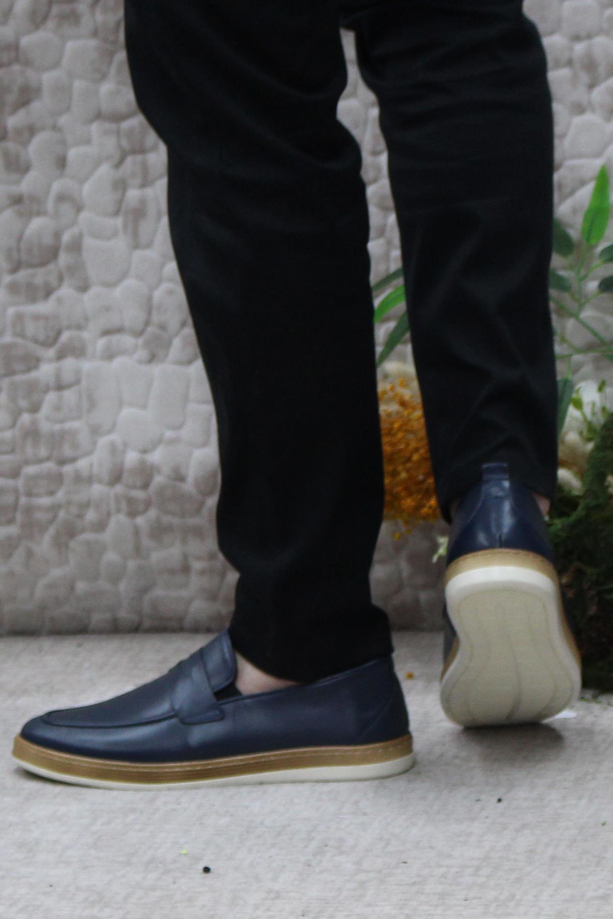 34242 Bordolli Yumuşak Hafif İç Ve Dış Hakiki Deri Erkek Ayakkabı - Görsel 5