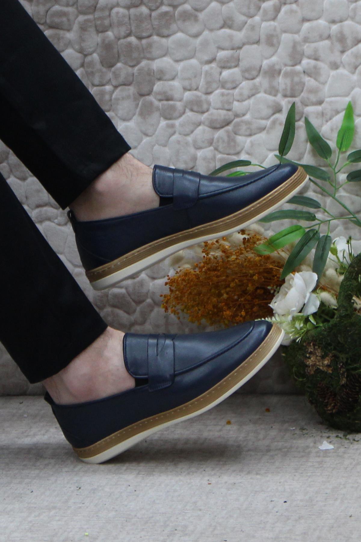 34242 Bordolli Yumuşak Hafif İç Ve Dış Hakiki Deri Erkek Ayakkabı - Görsel 6