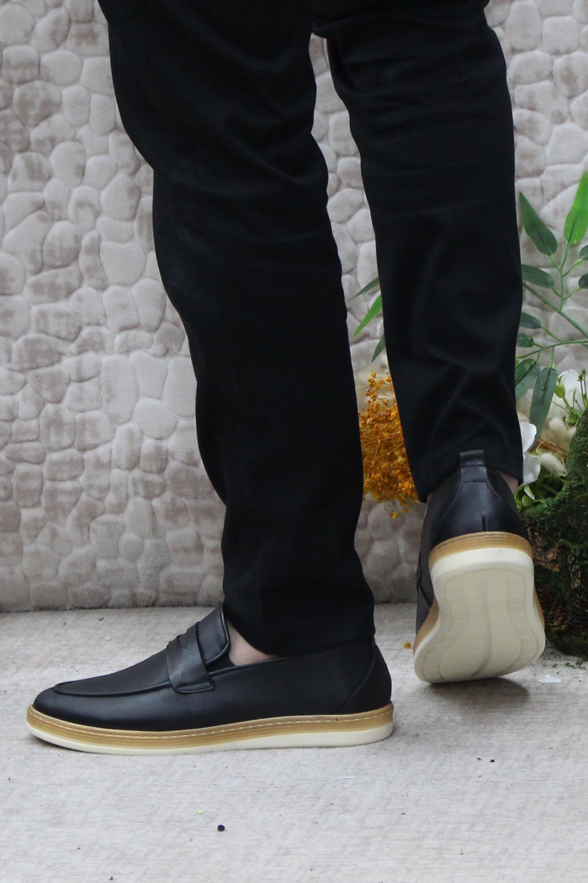 34242 Bordolli Yumuşak Hafif İç Ve Dış Hakiki Deri Erkek Ayakkabı - Görsel 5