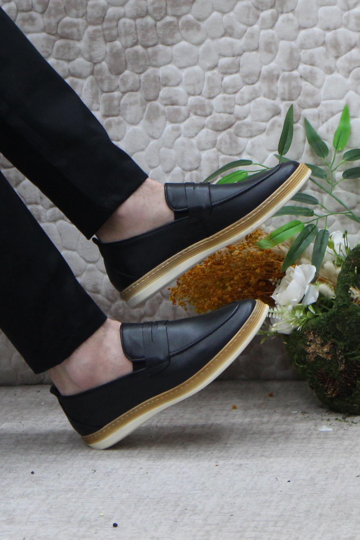 34242 Bordolli Yumuşak Hafif İç Ve Dış Hakiki Deri Erkek Ayakkabı - Görsel 6