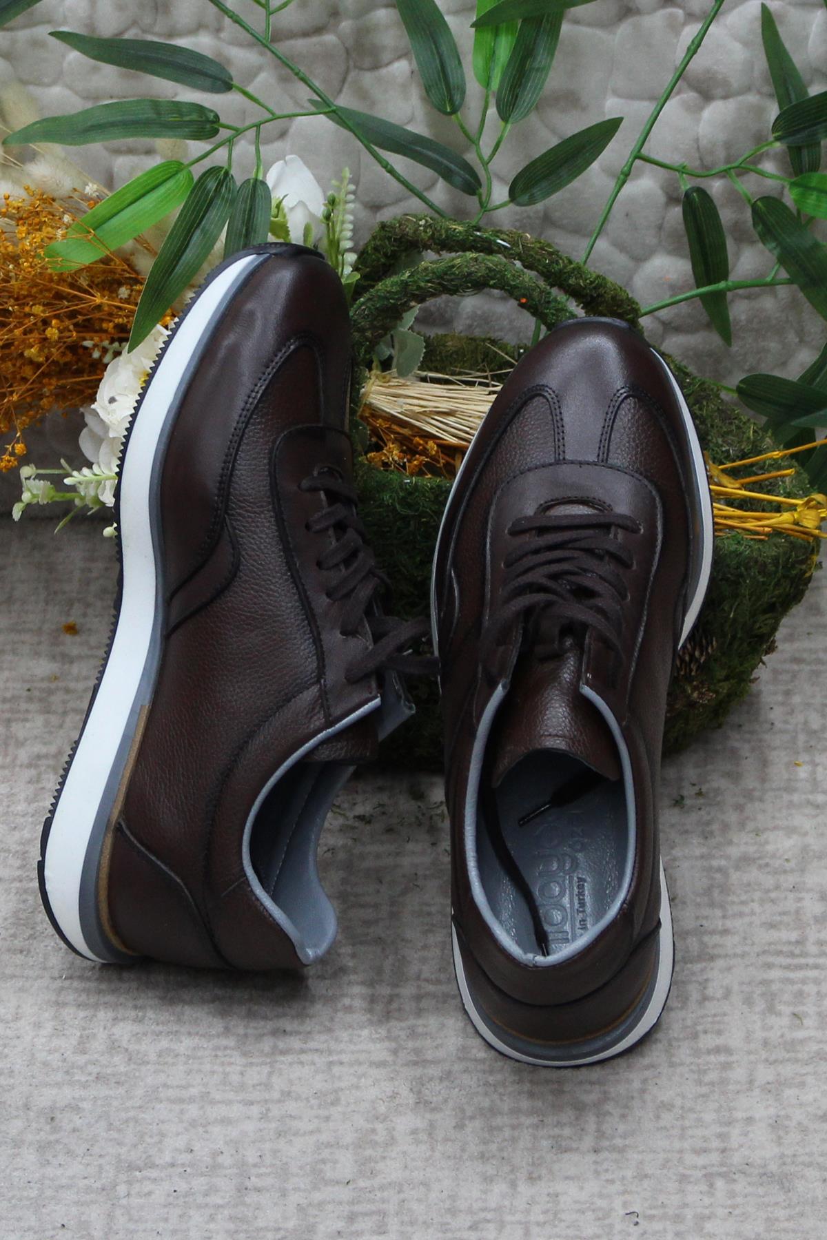 1217 Kahve Rahat İç Ve Dış Hakiki Deri Erkek Ayakkabı - Görsel 7