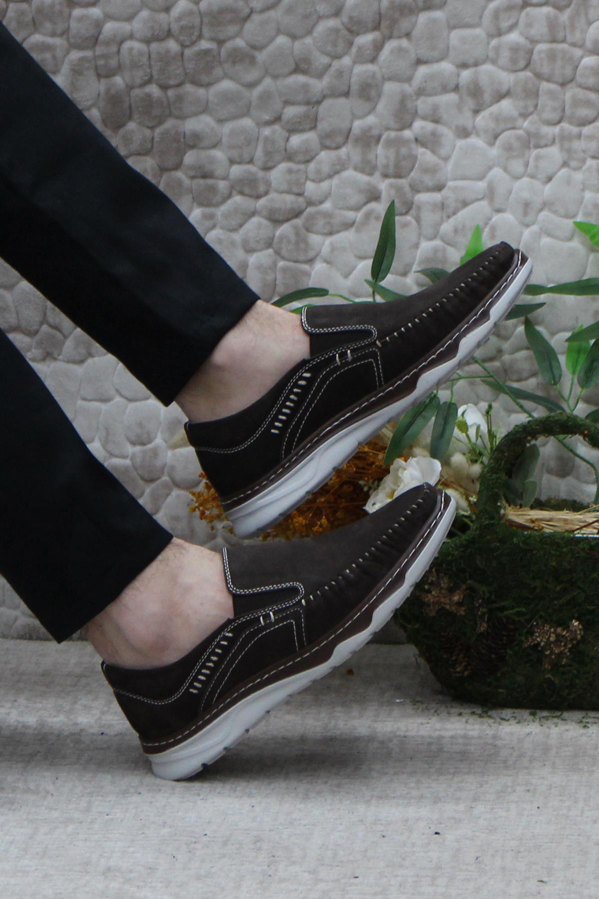 2067 Hisaş Nubuk İç Ve Dış Hakiki Deri Erkek Ayakkabı - Görsel 6