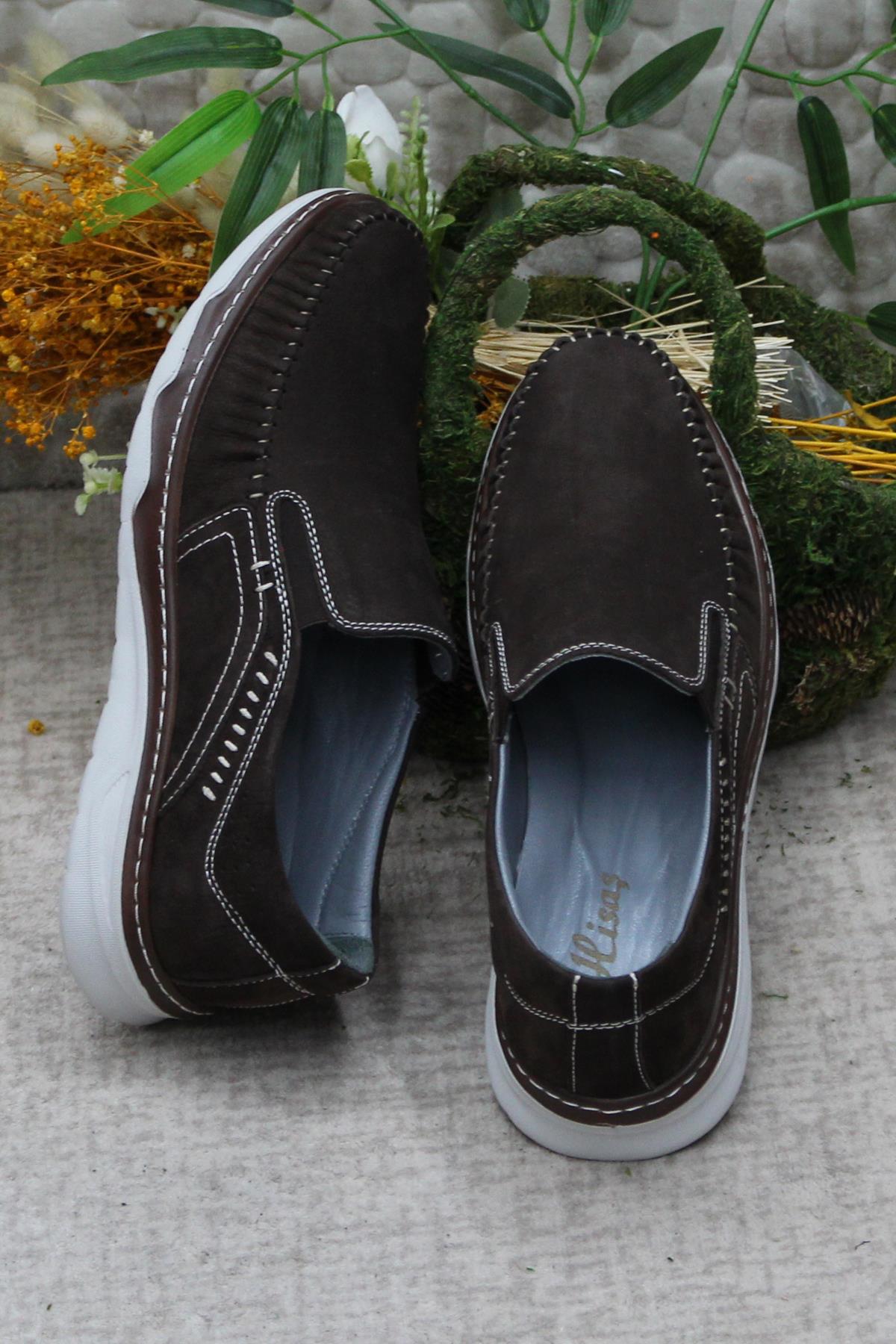 2067 Hisaş Nubuk İç Ve Dış Hakiki Deri Erkek Ayakkabı - Görsel 7