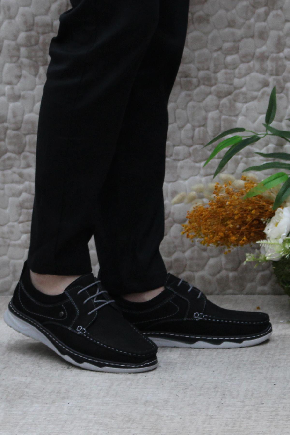 2105-1 Hisaş Nubuk İç Ve Dış Hakiki Deri Erkek Ayakkabı - Görsel 2