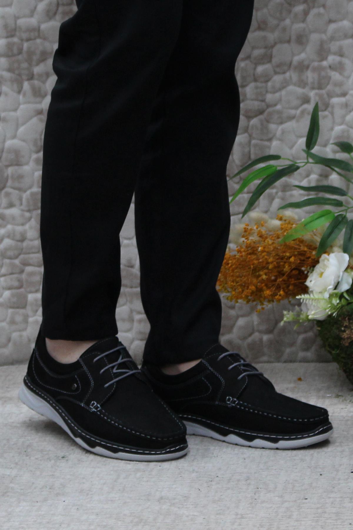 2105-1 Hisaş Nubuk İç Ve Dış Hakiki Deri Erkek Ayakkabı - Görsel 3