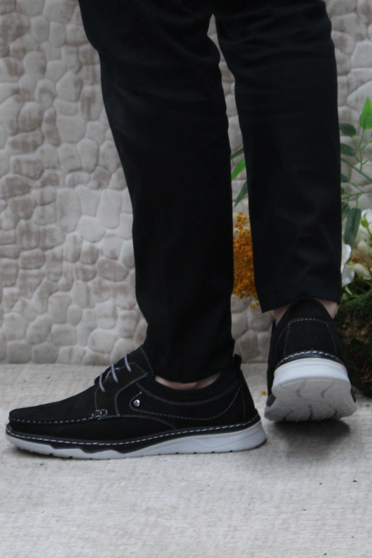 2105-1 Hisaş Nubuk İç Ve Dış Hakiki Deri Erkek Ayakkabı - Görsel 5