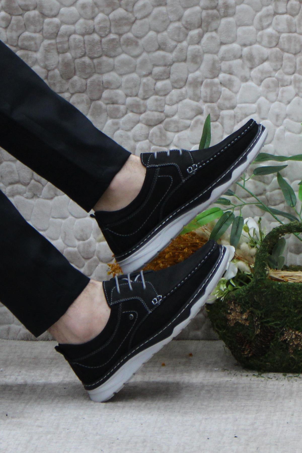 2105-1 Hisaş Nubuk İç Ve Dış Hakiki Deri Erkek Ayakkabı - Görsel 6