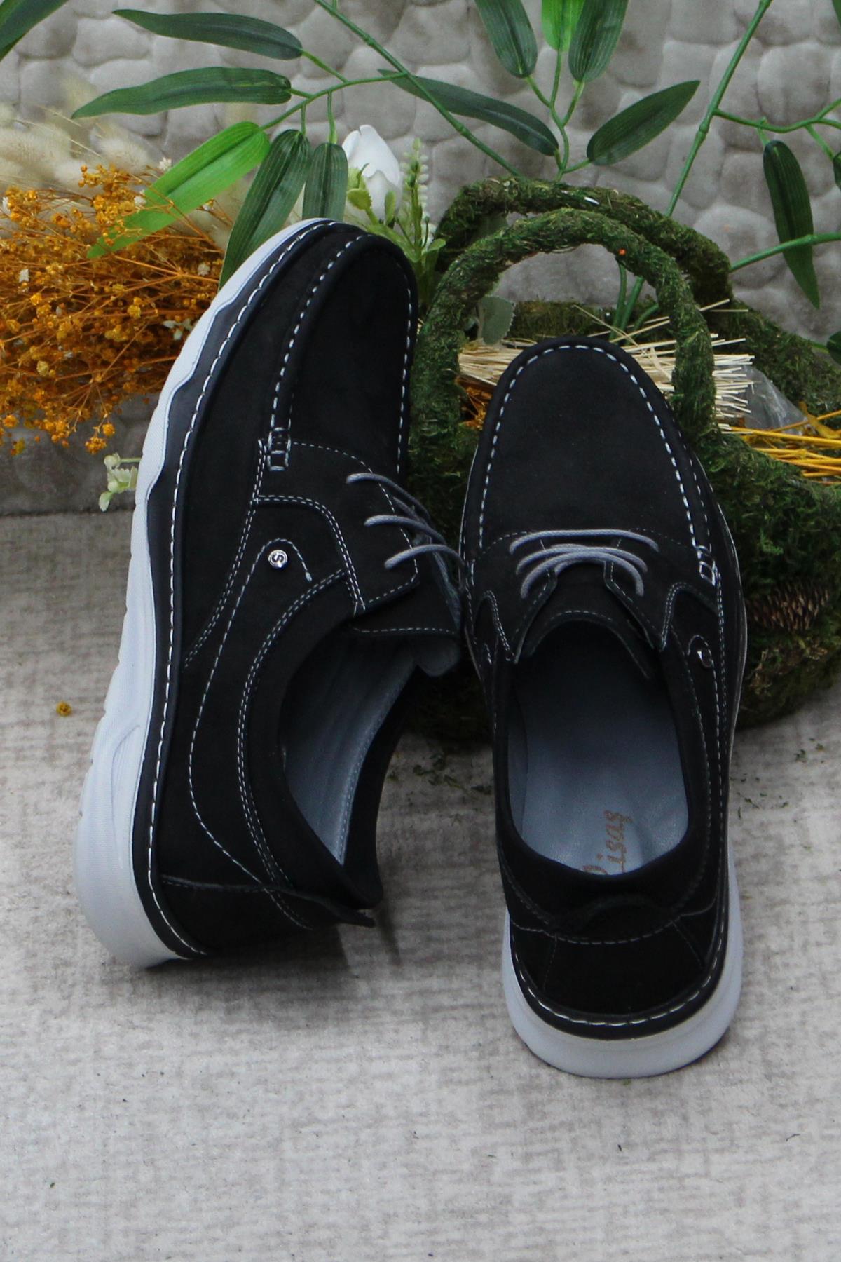 2105-1 Hisaş Nubuk İç Ve Dış Hakiki Deri Erkek Ayakkabı - Görsel 7