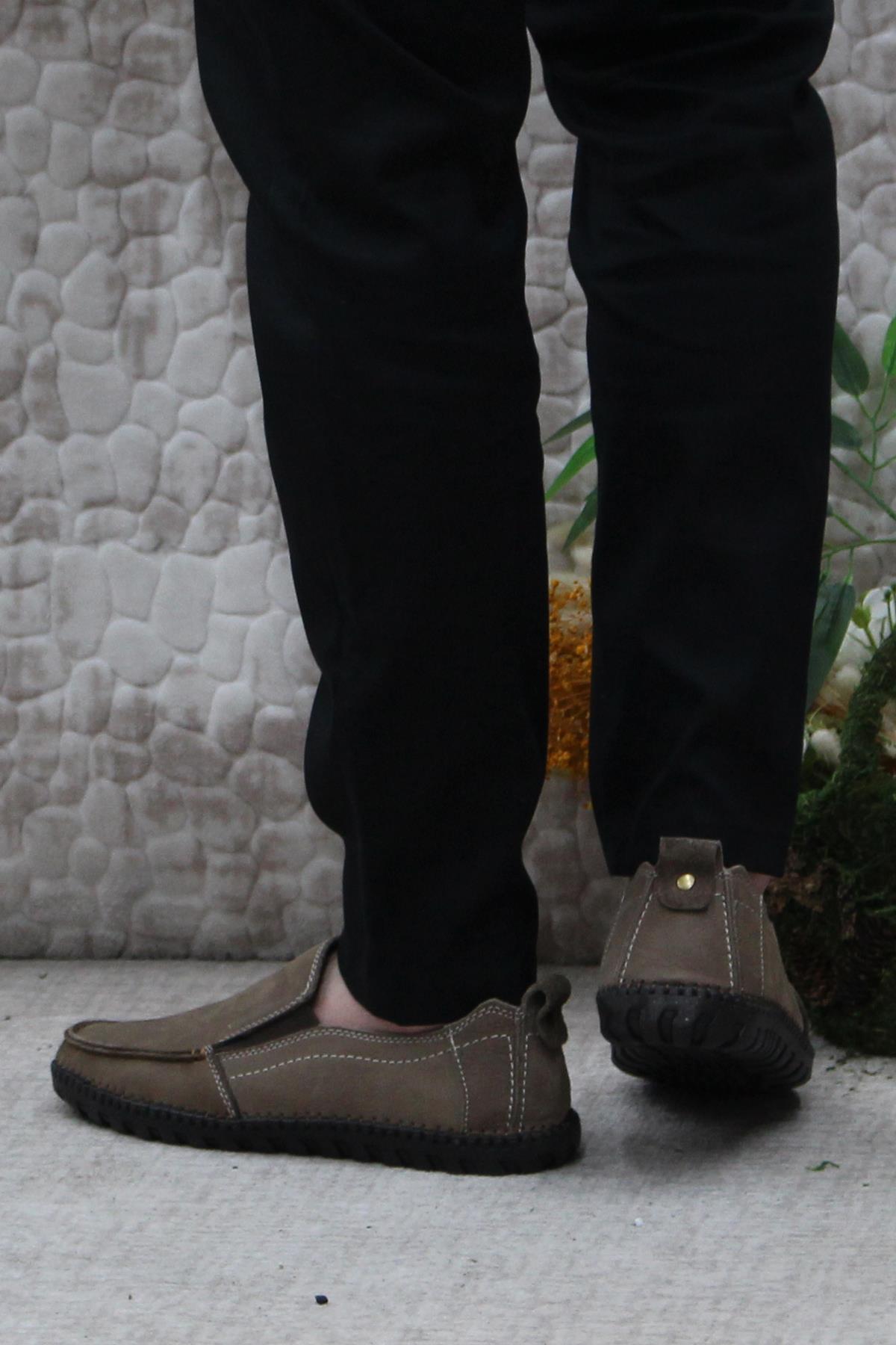 241051 Nubuk Rahat Yumuşak Hakiki Deri Erkek Ayakkabı - Görsel 5