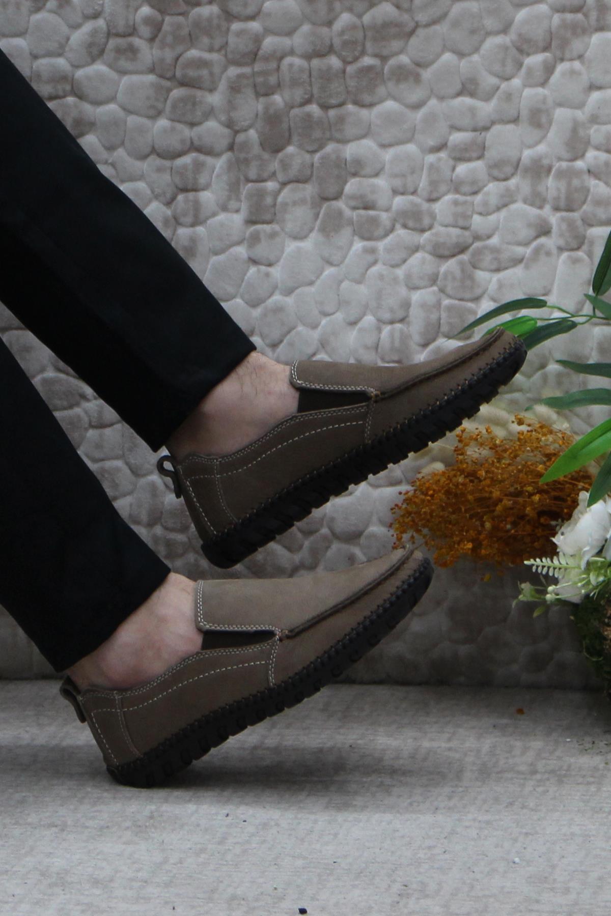 241051 Nubuk Rahat Yumuşak Hakiki Deri Erkek Ayakkabı - Görsel 6