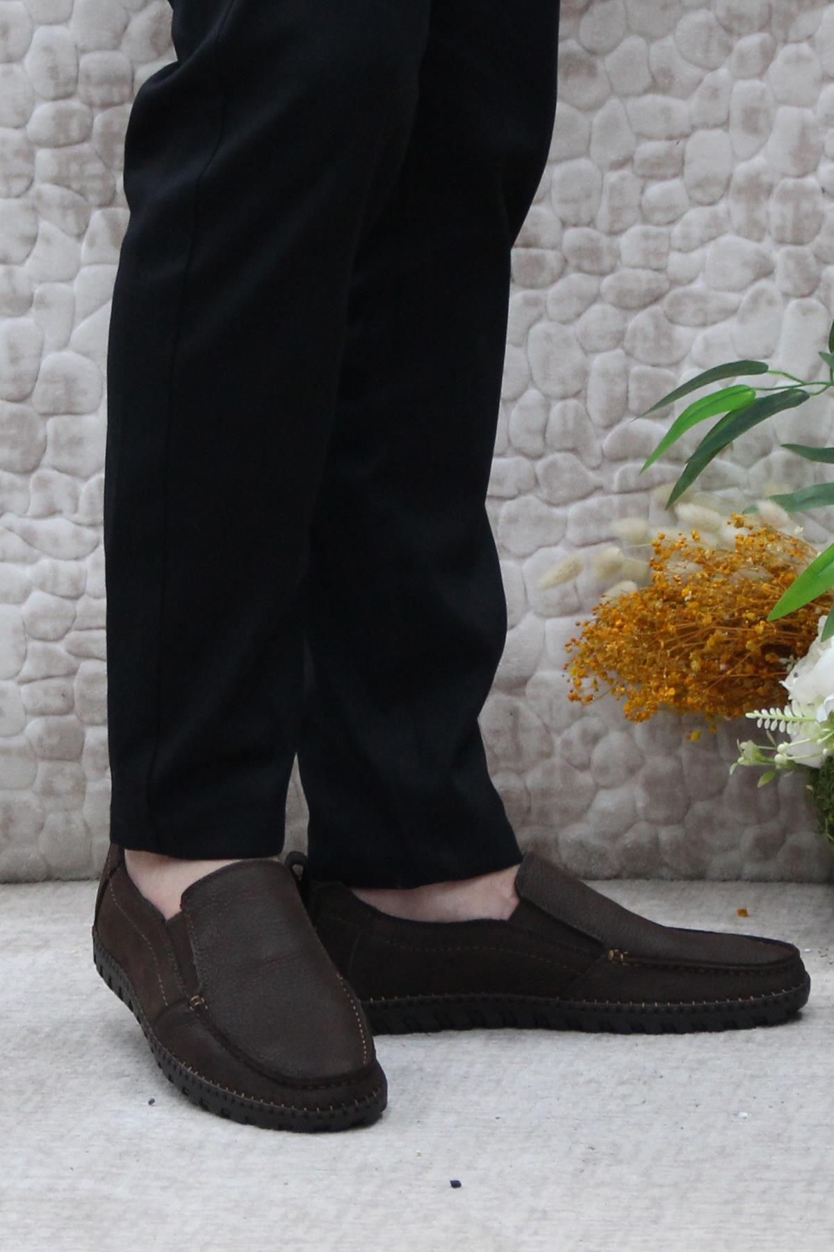 241051 Nubuk Rahat Yumuşak Hakiki Deri Erkek Ayakkabı - Görsel 2