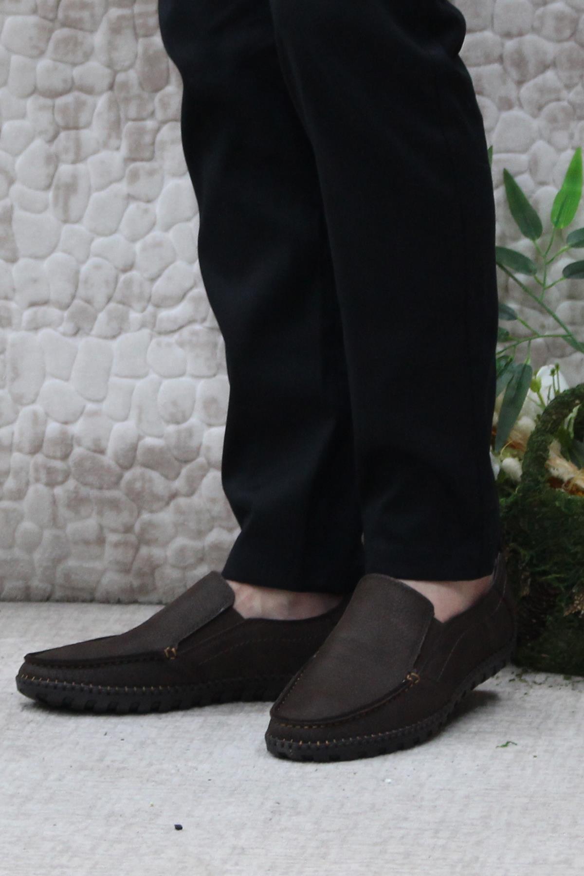 241051 Nubuk Rahat Yumuşak Hakiki Deri Erkek Ayakkabı - Görsel 4