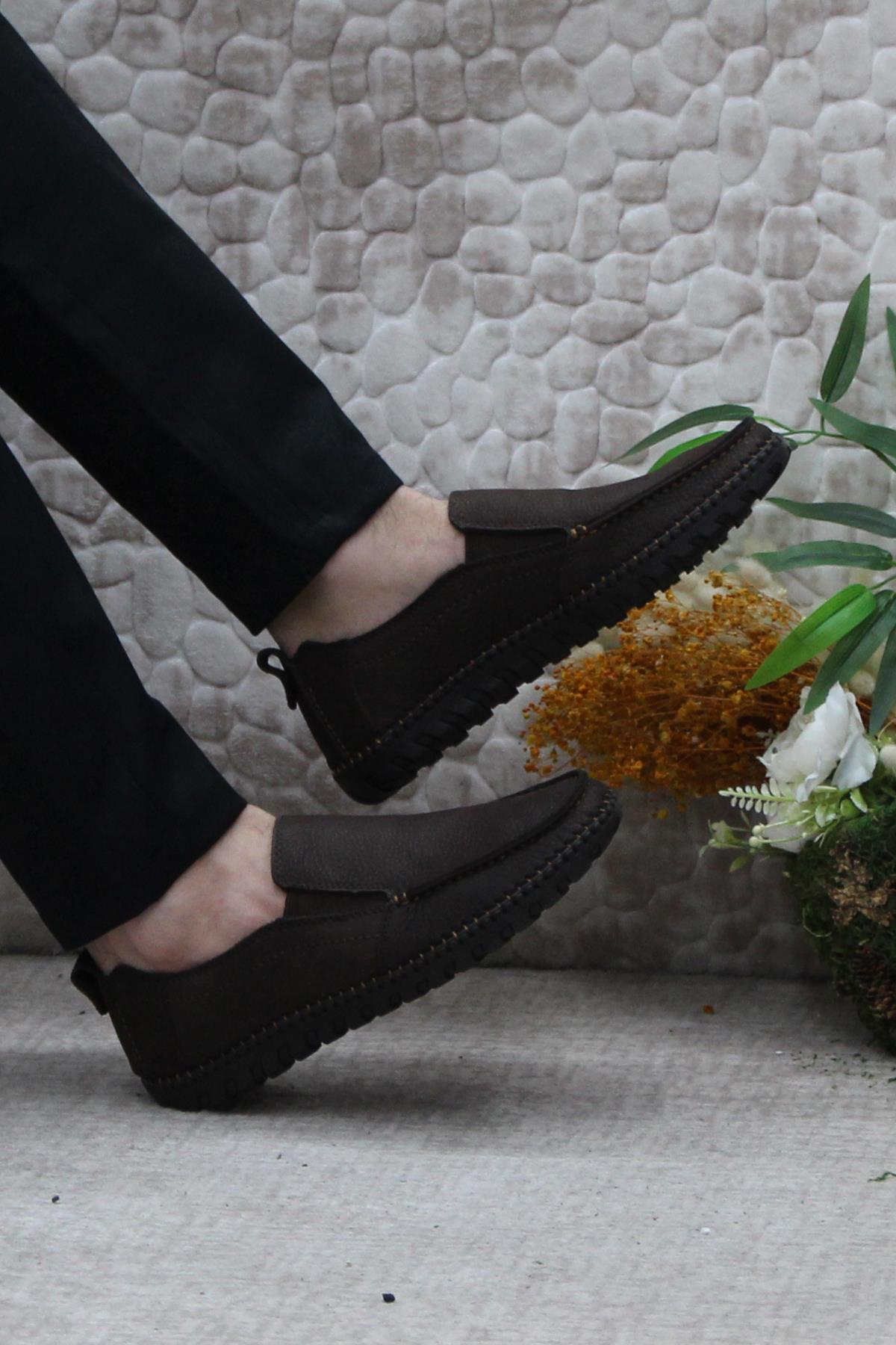 241051 Nubuk Rahat Yumuşak Hakiki Deri Erkek Ayakkabı - Görsel 6