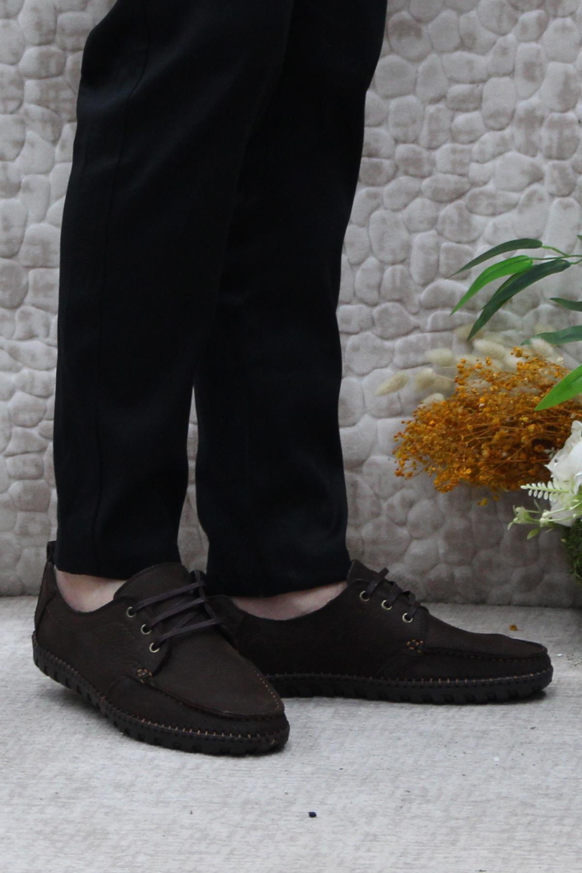 241052 Nubuk Rahat Yumuşak Hakiki Deri Erkek Ayakkabı - Görsel 2