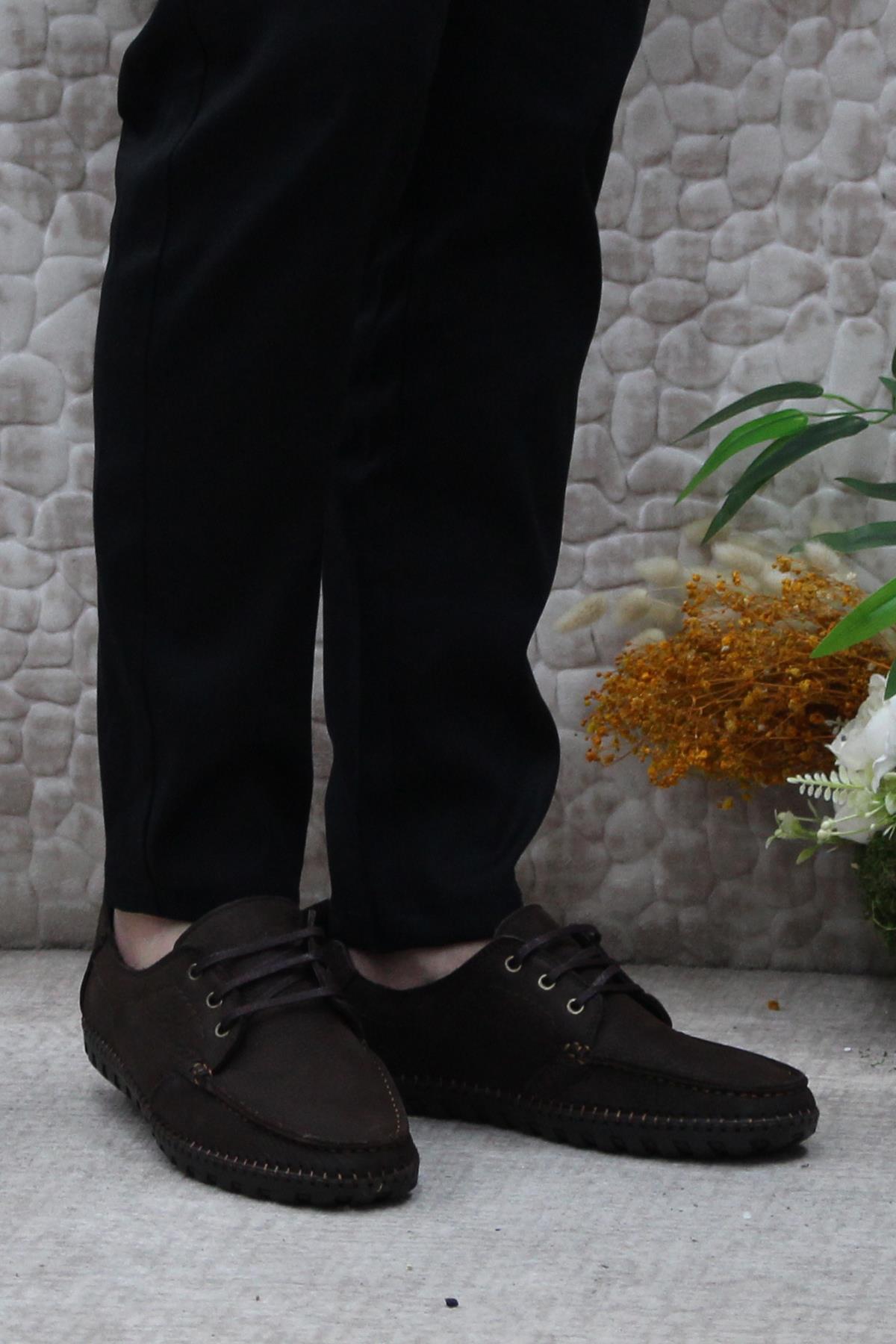 241052 Nubuk Rahat Yumuşak Hakiki Deri Erkek Ayakkabı - Görsel 3