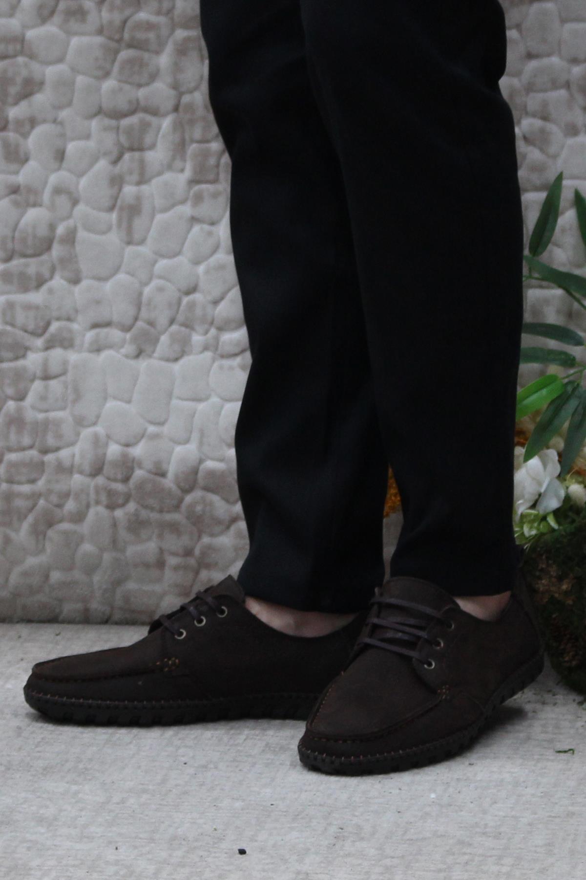 241052 Nubuk Rahat Yumuşak Hakiki Deri Erkek Ayakkabı - Görsel 4